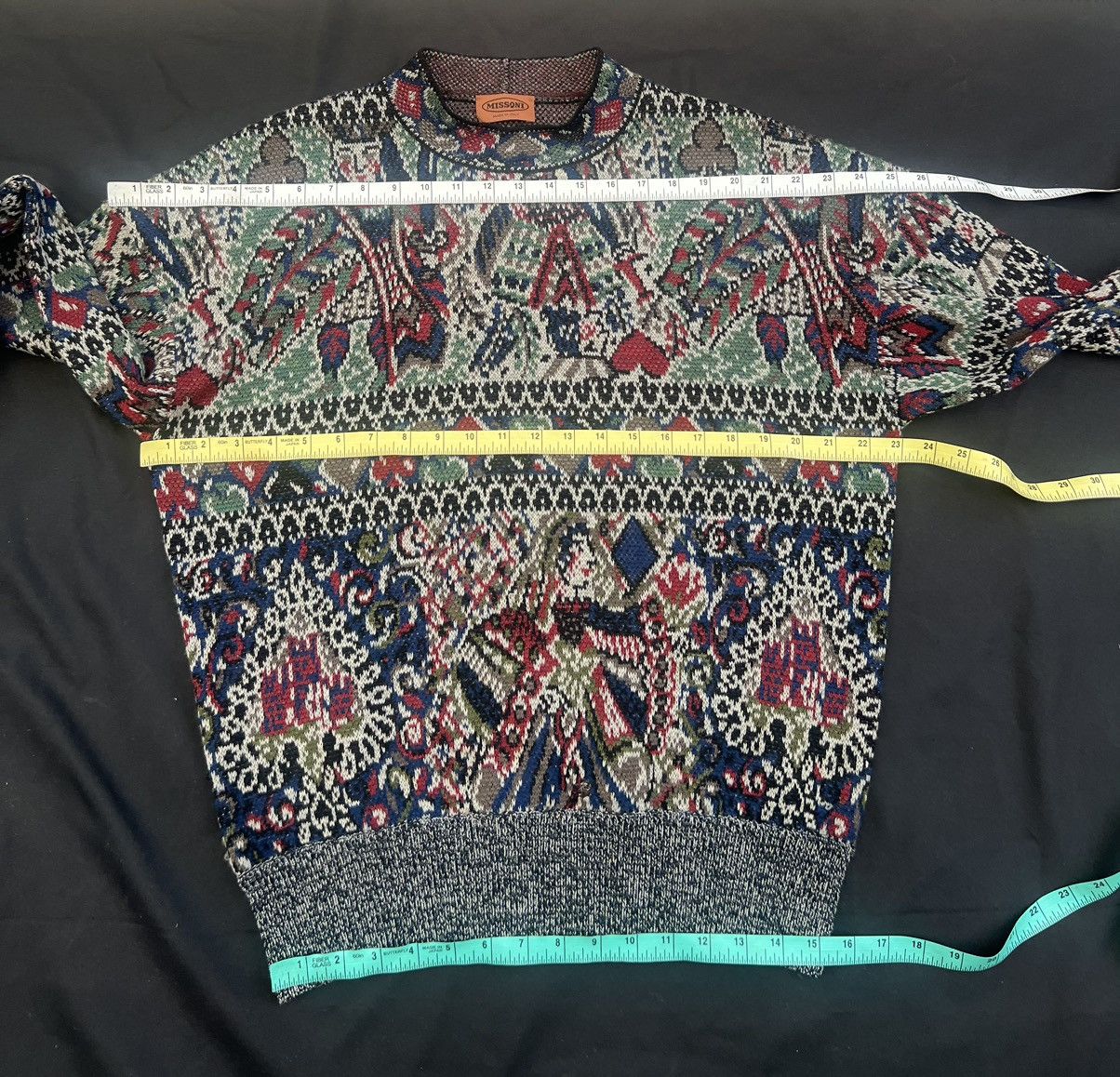 Missoni Vintage Missoni Italy Poker Card Knitwear Wool Sweater Size US M / EU 48-50 / 2 - 22 Thumbnail