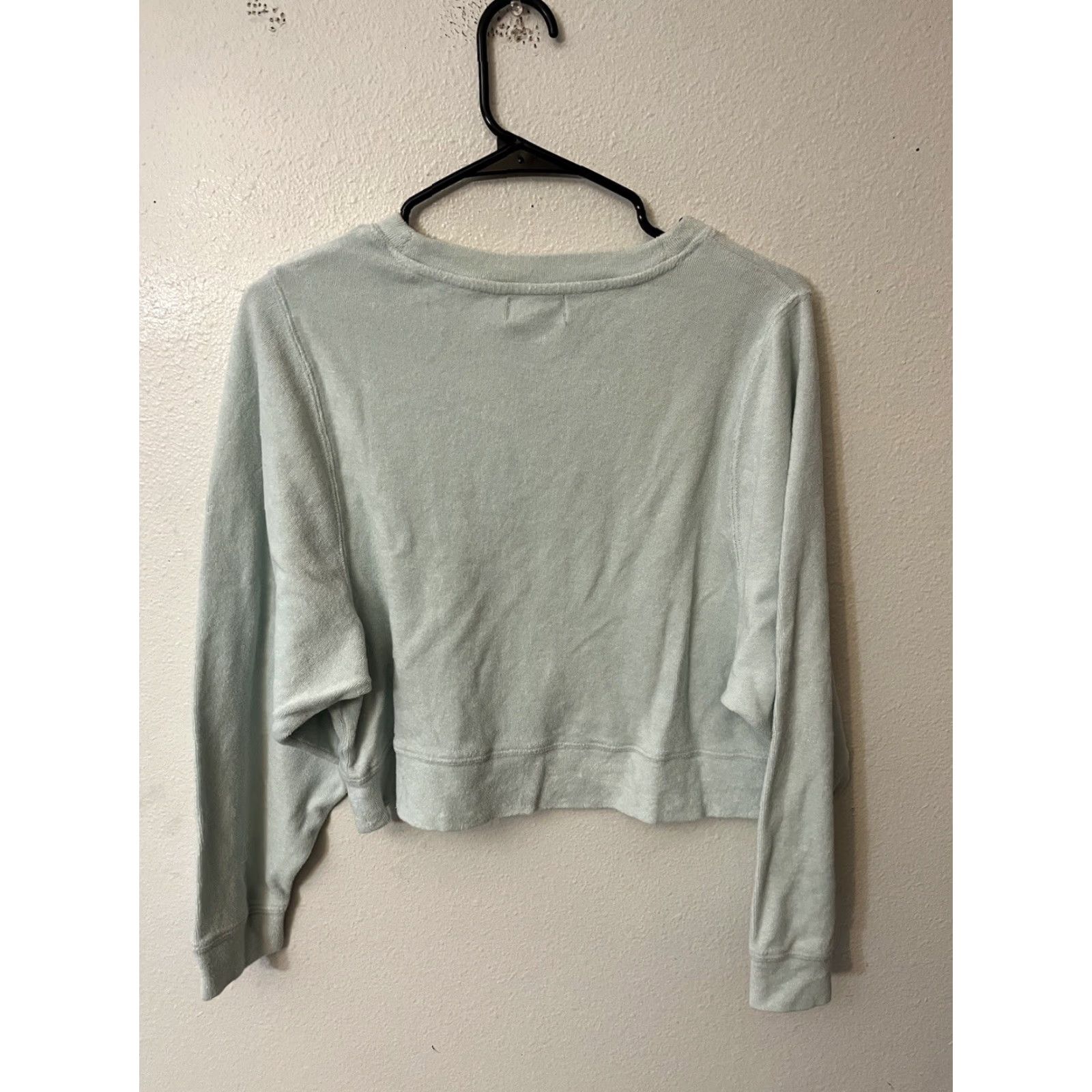 Gap VINTAGE Gap Sweatshirt Shirt Womens S Small Crew Cotton Hooded Light Blue Cropped 90s Athletic Pockets Mens Womens? Size S / US 4 / IT 40 - 2 Thumbnail
