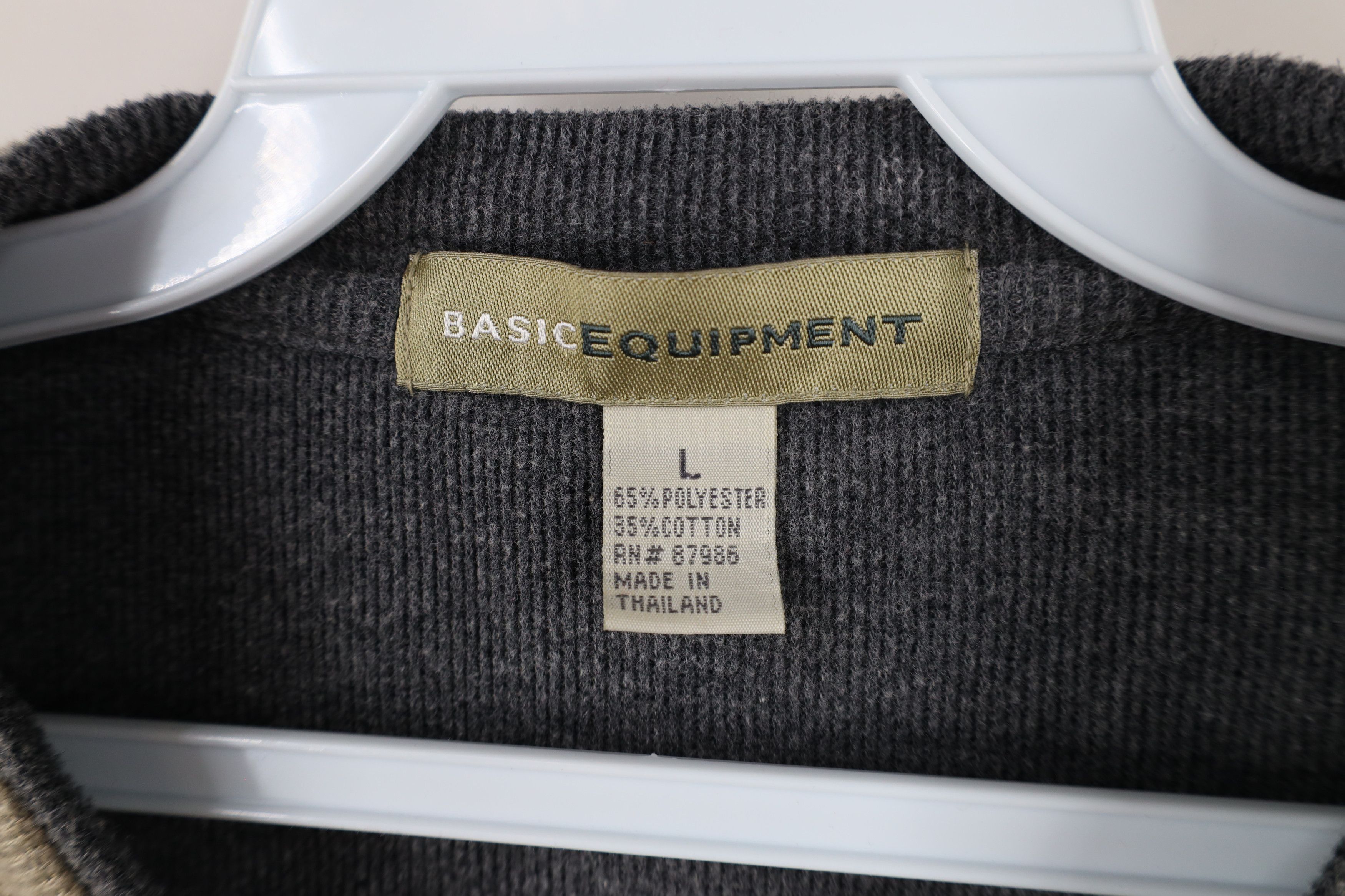 Vintage Vintage 90s Streetwear Blank Ribbed Knit Long Sleeve T-Shirt Size US L / EU 52-54 / 3 - 6 Thumbnail