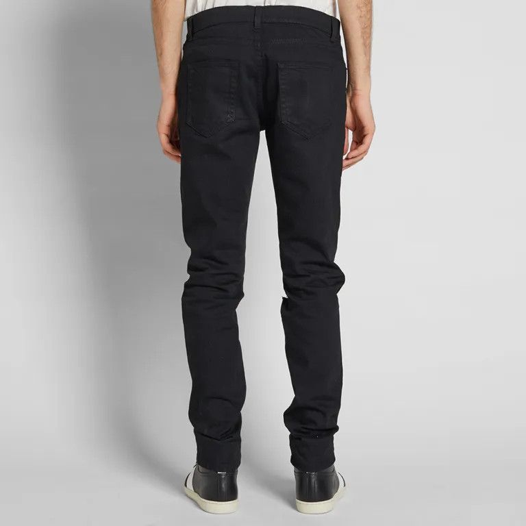 Saint Laurent Paris o1s1wg111124 Original Low Waisted Ripped Skinny Jean Black Size US 27 - 8 Thumbnail
