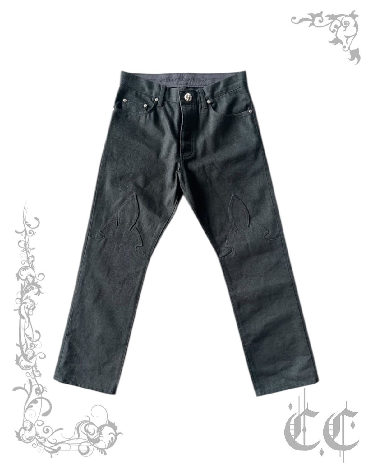 Chrome Hearts Chrome Hearts Fleurknee denim Size US 33 - 1 Thumbnail