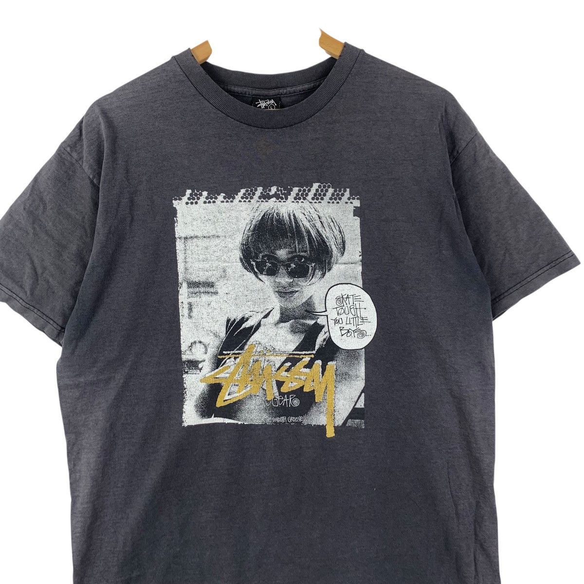 Stussy Vintage STUSSY LAURA NAOMI Skate Tough Fotofolio Tee Shirt Size US L / EU 52-54 / 3 - 4 Thumbnail