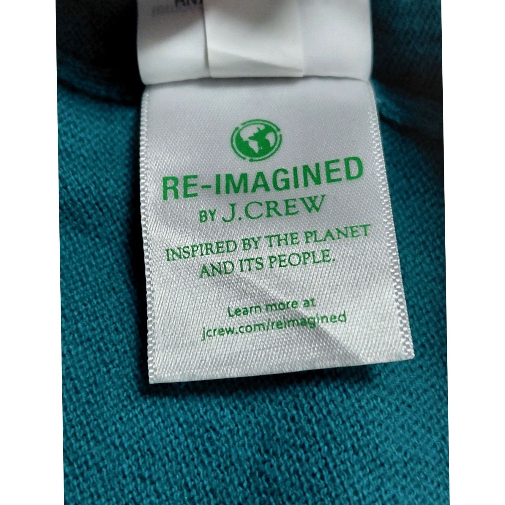 J.Crew J.Crew Ruffle Neck Teal Green Long Sleeve Cotton Sweater Women’s S Size S / US 4 / IT 40 - 5 Thumbnail