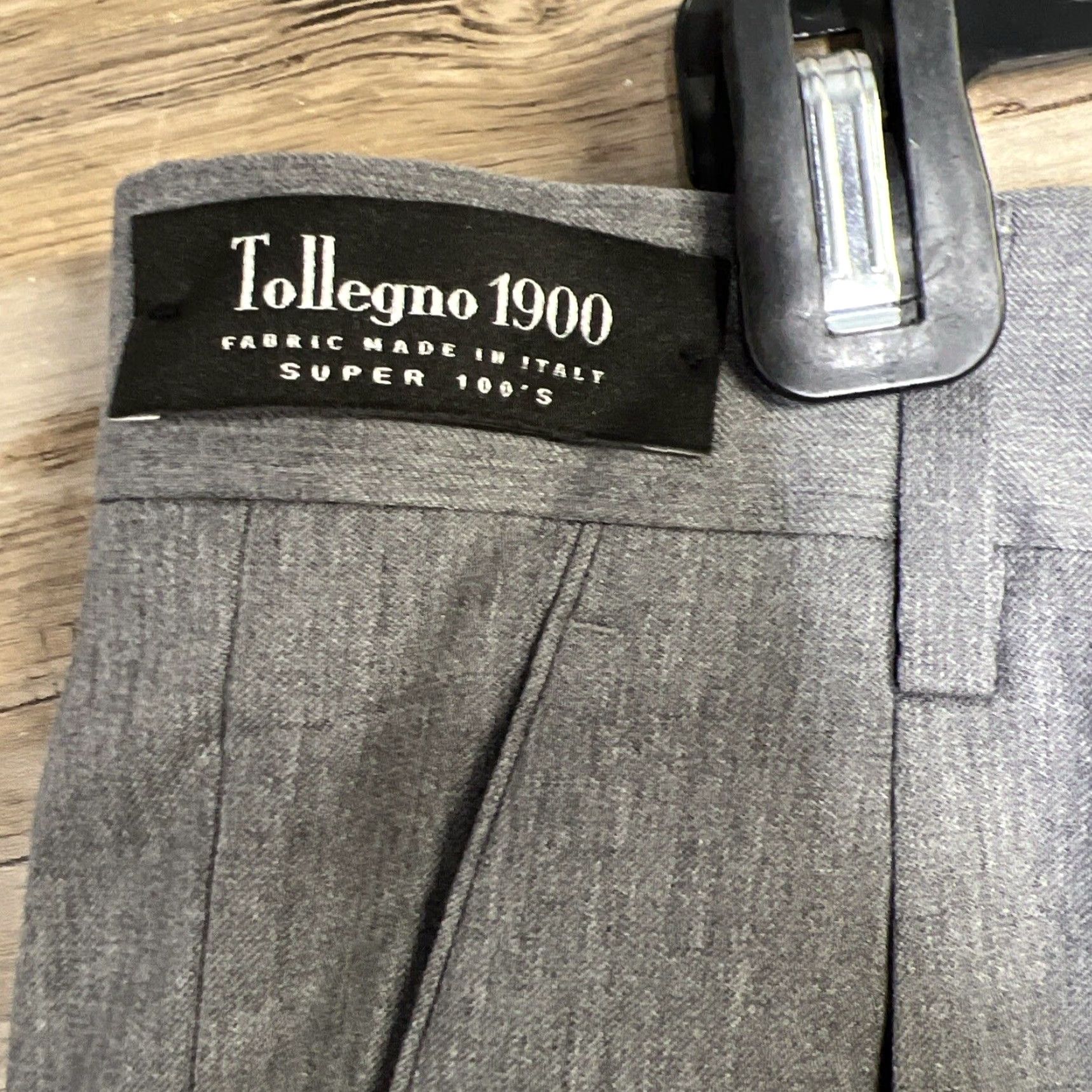 Vintage VINTAGE Patrick James Tollegno 1900 Wool Pleated Dress Pants Mens Gray 29 Inseam Size 35 Size US 35 - 5 Thumbnail
