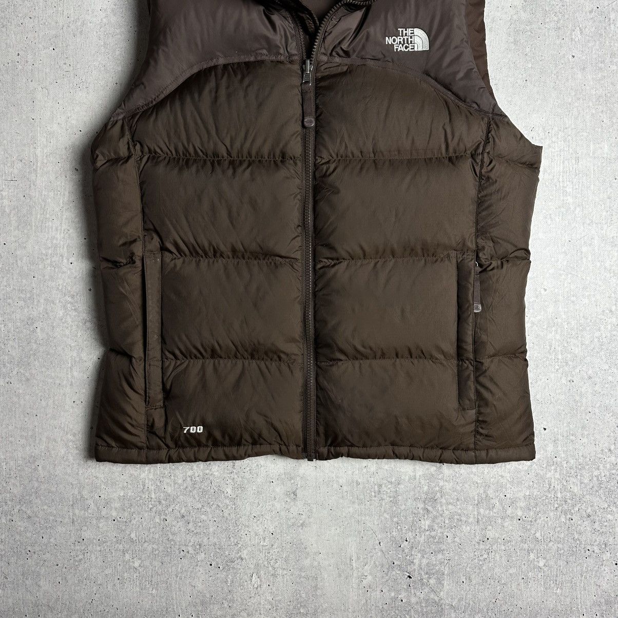 The North Face × Vintage THE NORTH FACE Down Vest 700 Brown Nuptse Vintage Size US M / EU 48-50 / 2 - 3 Thumbnail
