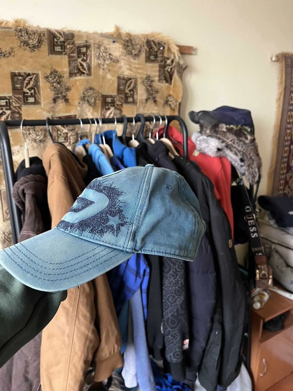 Diesel Diesel Distressed "D" Logo Baseball Cap Y2K Size ONE SIZE - 3 Thumbnail