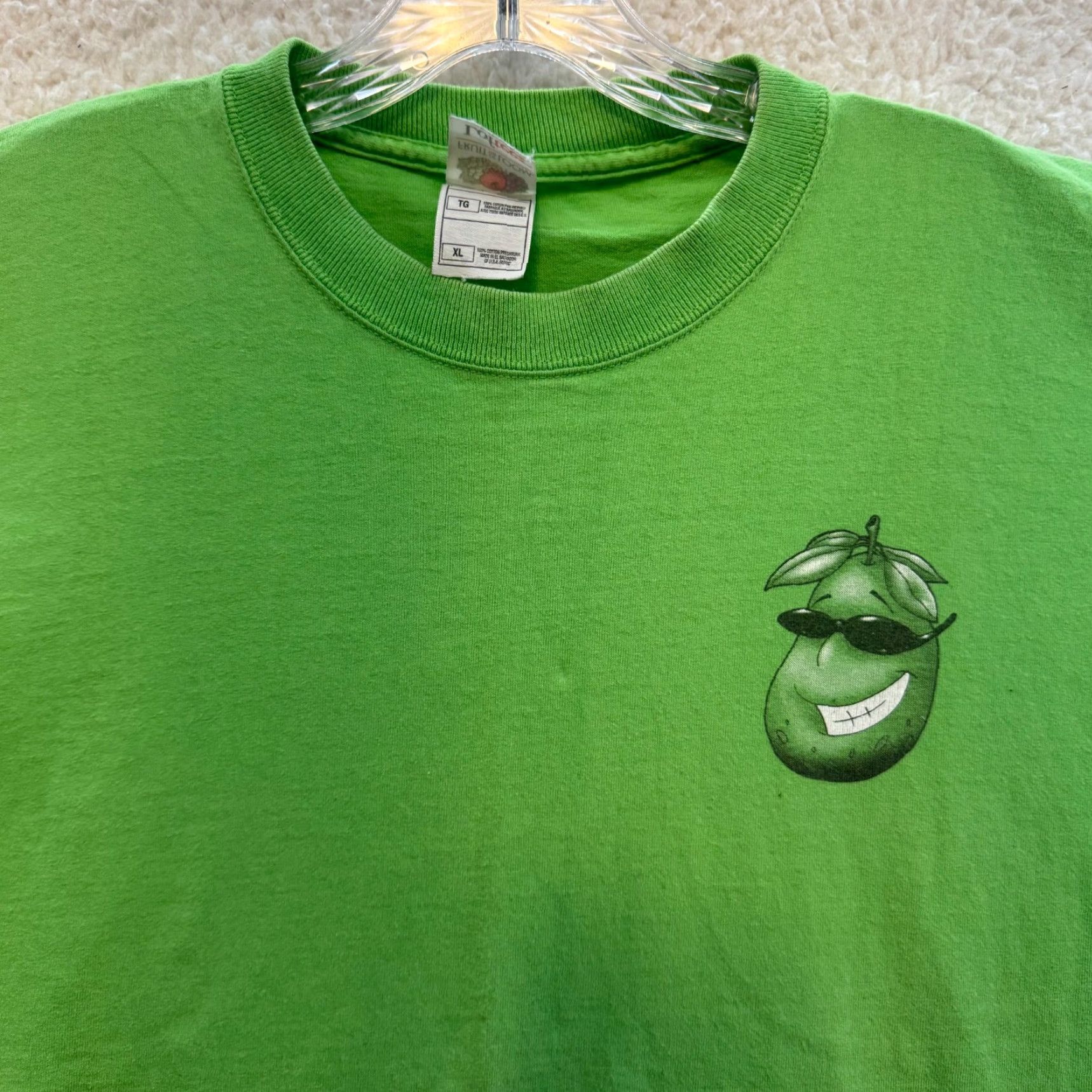 Fruit Of The Loom VINTAGE T-Shirt XL Mens Green Graphic Paw Paw Daze Swapmeet Lofteez Short Sleeve Size US XL / EU 56 / 4 - 4 Thumbnail