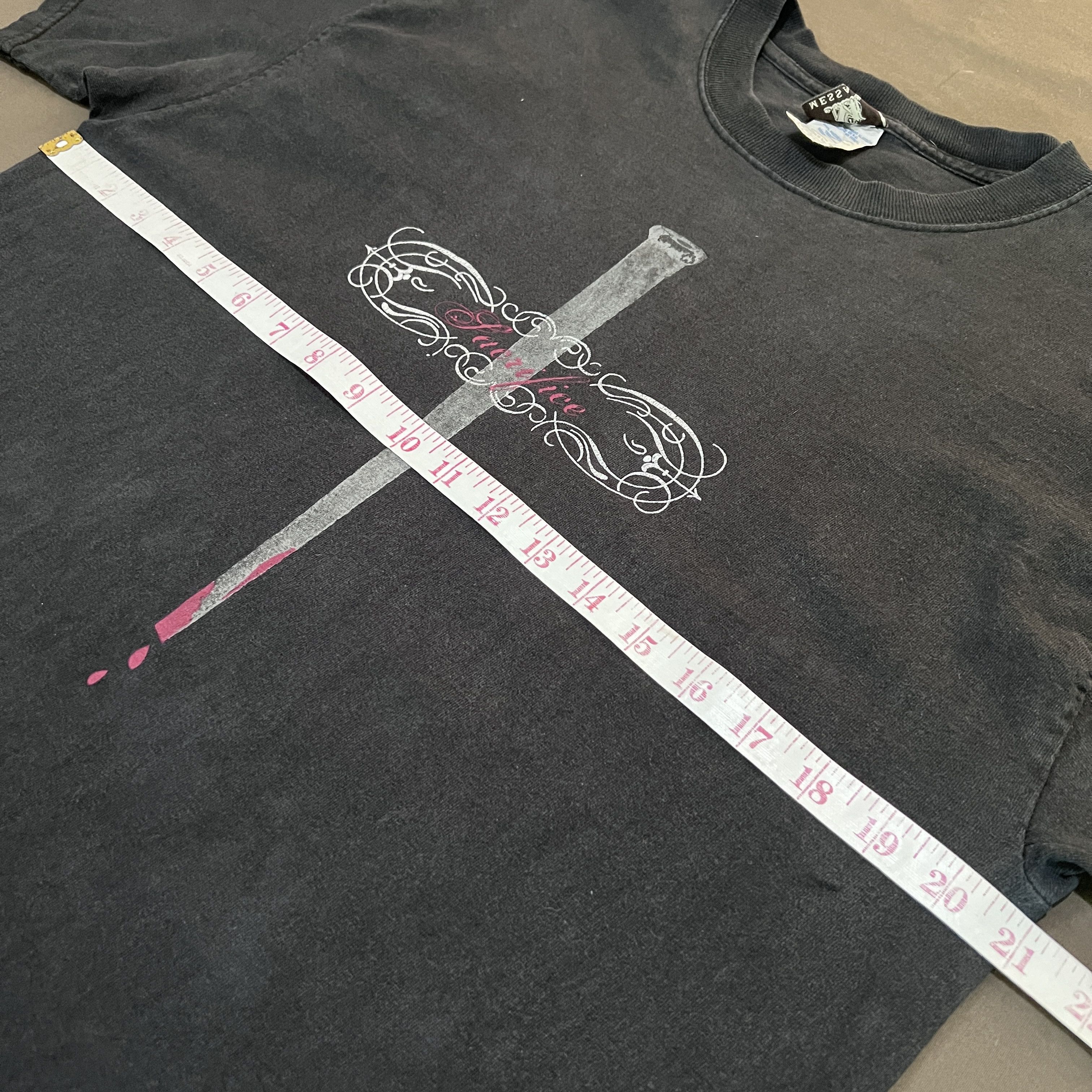 Vintage Y2K Sacrifice Jesus God Lord Bible Holy Tee Faded