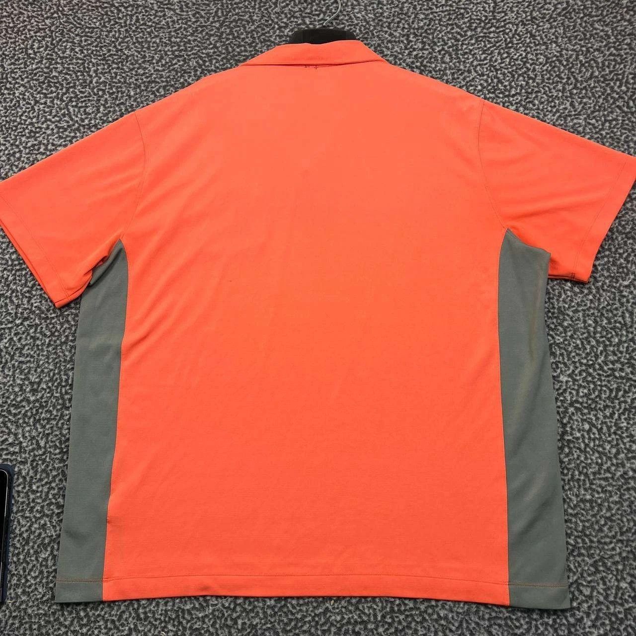 Nike Nike Golf Dri-Fit Polo Shirt Men Orange Gray Collared 2XL Size US XXL / EU 58 / 5 - 2 Thumbnail