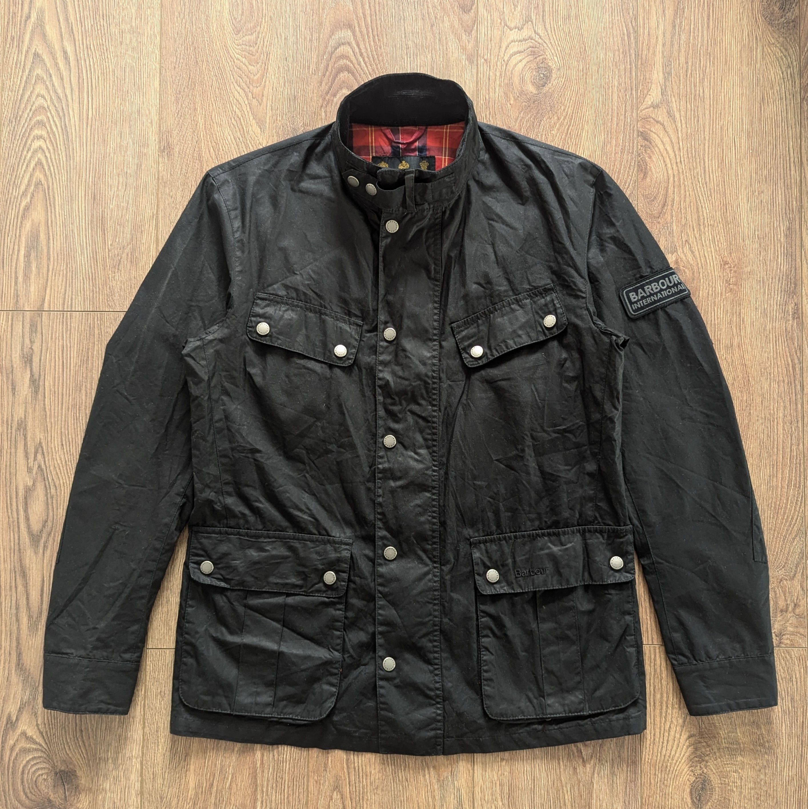 Barbour international wax motorcycle jacket hotsell