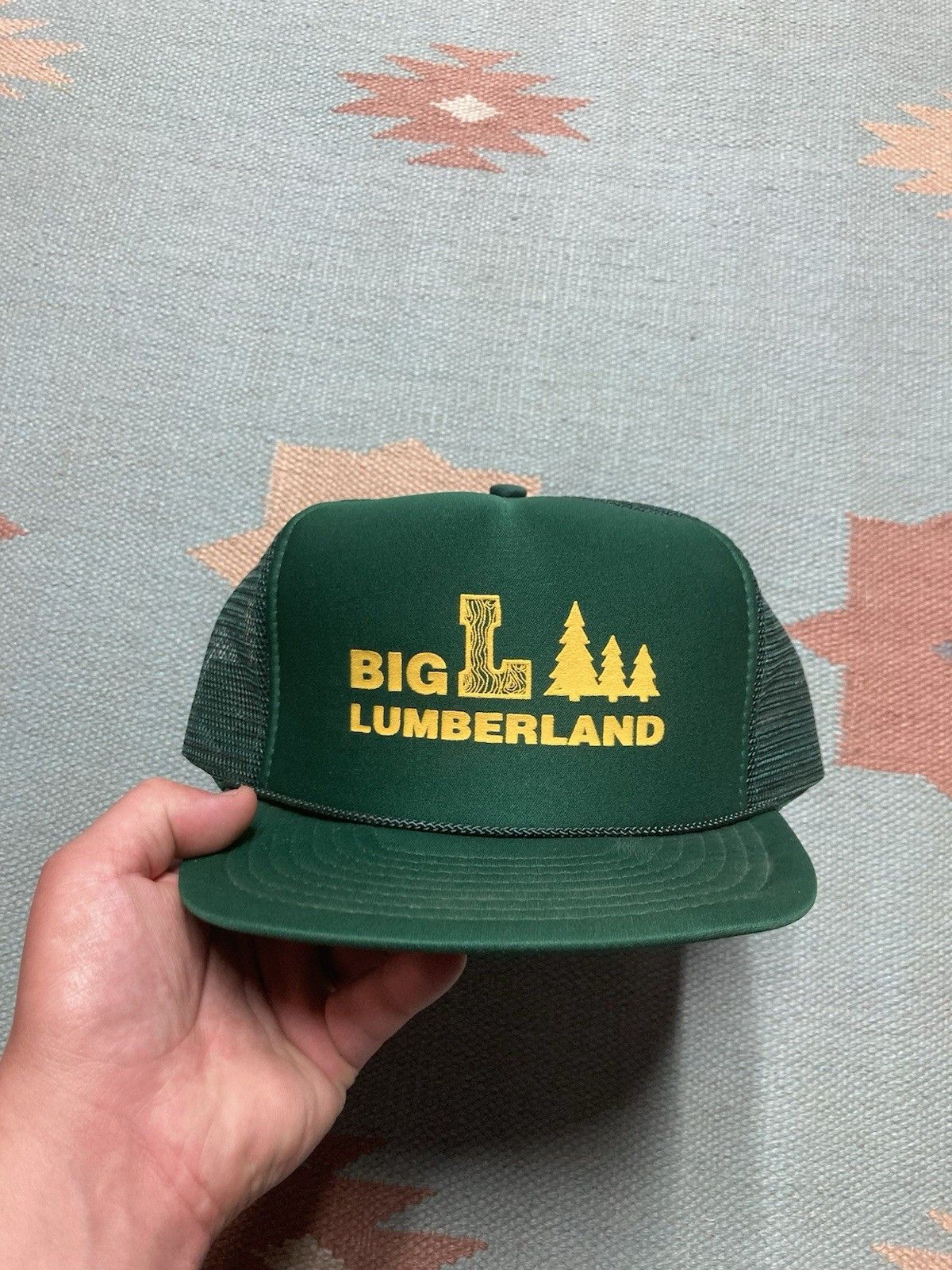 Vintage Vtg trucker hat Big L lumberland Michigan lumber SnapBack Size ONE SIZE - 2 Thumbnail