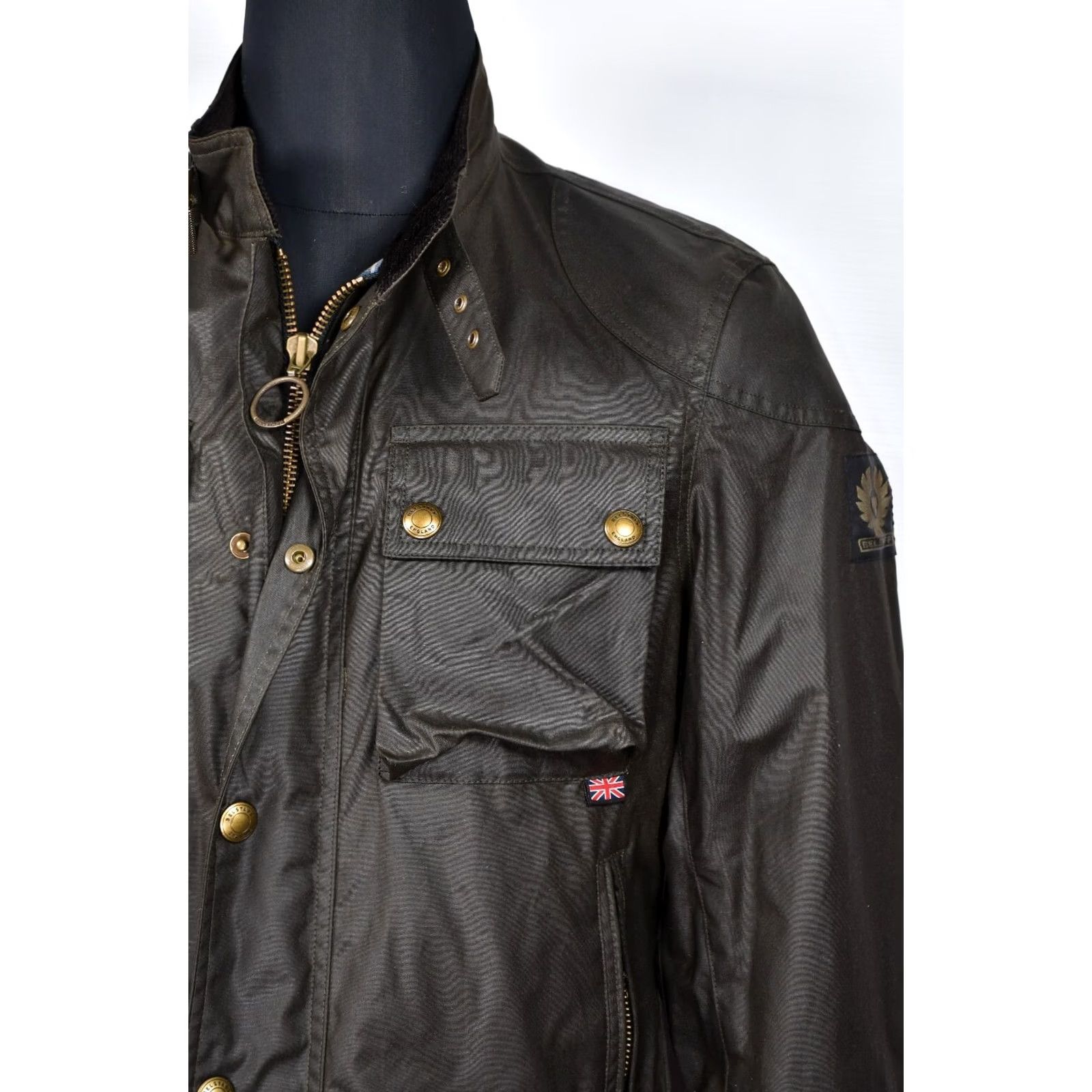 Belstaff Belstaff Racemaster Jacket Men's 38 Waxed Cotton Brown Logo Vintage? (No) Size US XXS / EU 40 - 3 Thumbnail