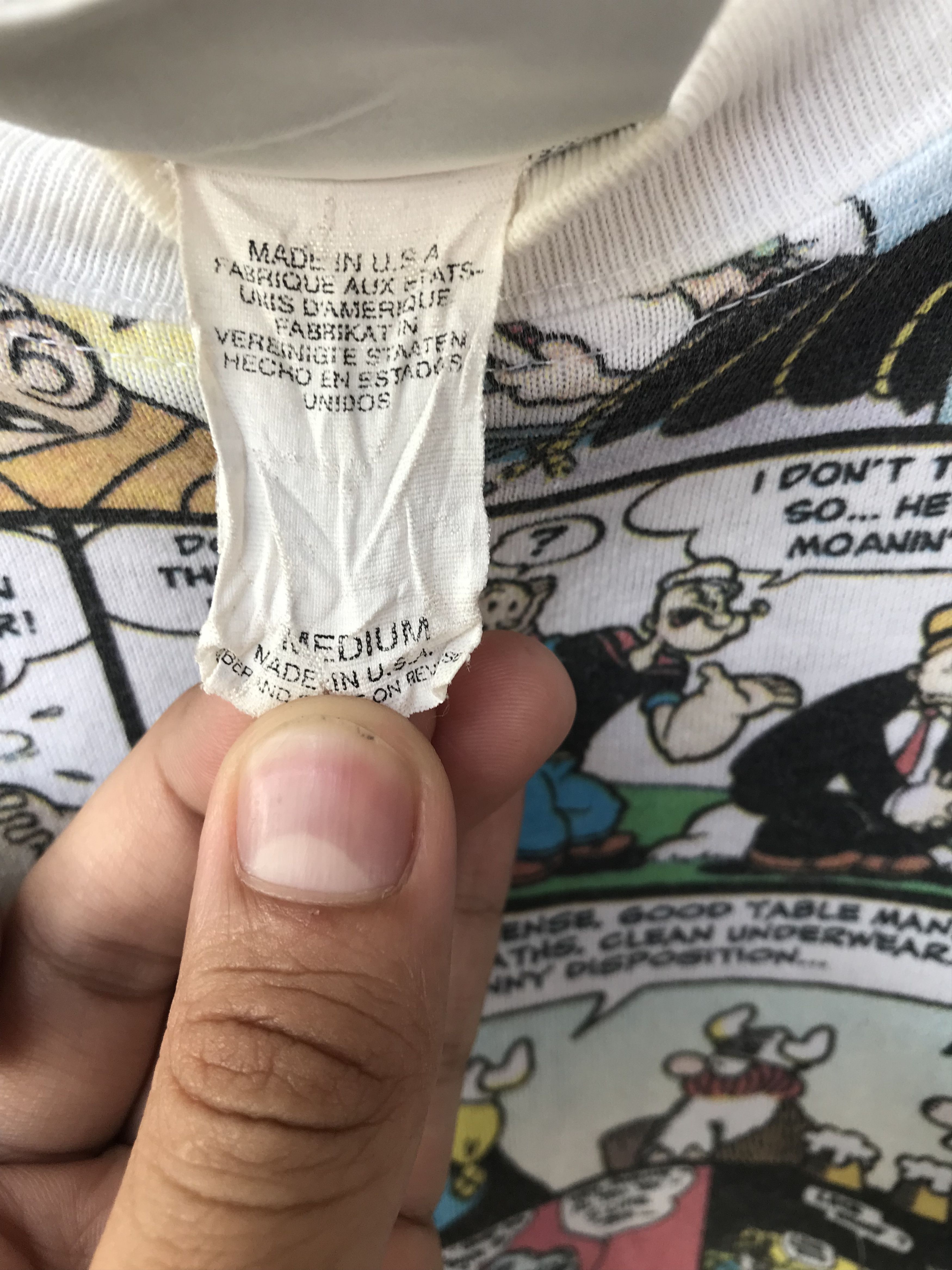 Anime Vintage Universal Studios Popeye Fullprint Tee Size US M / EU 48-50 / 2 - 6 Thumbnail