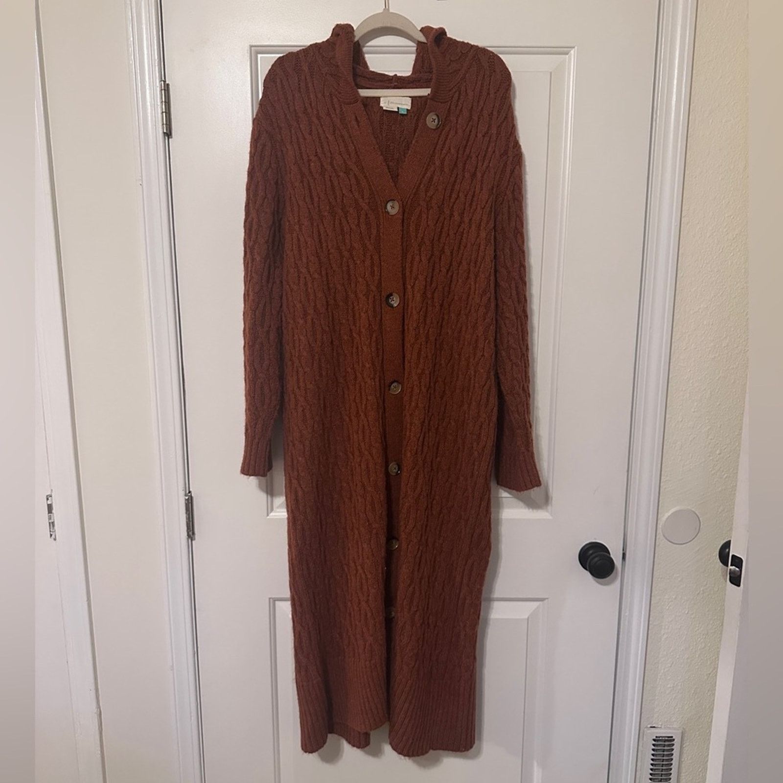 Anthropologie Anthropologie Hooded Duster Cardigan Sweater Jacket Long Size 3XL / US 20-22 - 8 Thumbnail