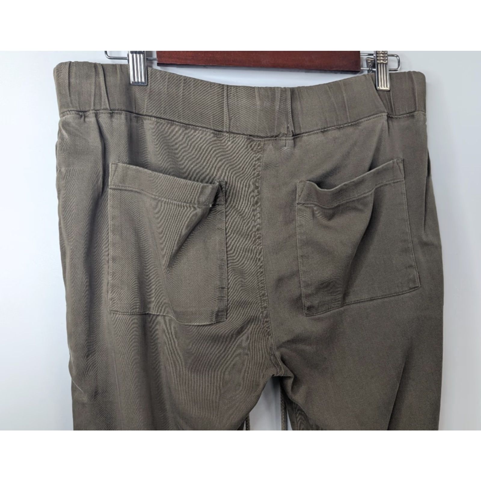 Anthropologie Cloth & Stone Pants Women's XS Olive Green Tencel Lyocell Cotton Blend Spandex Jogger Size 26" / US 2 / IT 38 - 6 Thumbnail