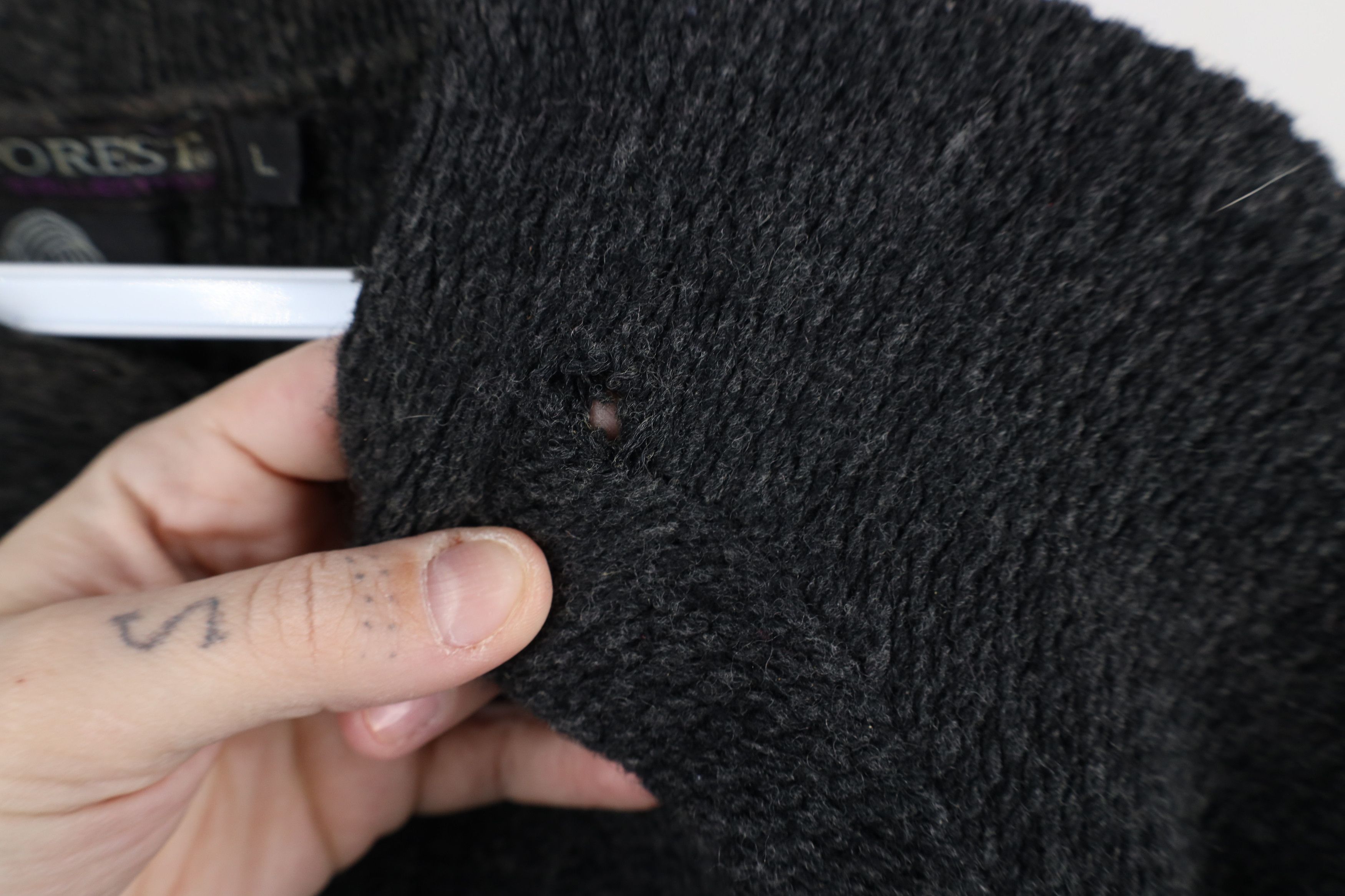 Vintage Vintage 90s Streetwear Ribbed Wool Knit Sweater Gray Size L / US 10 / IT 46 - 4 Thumbnail