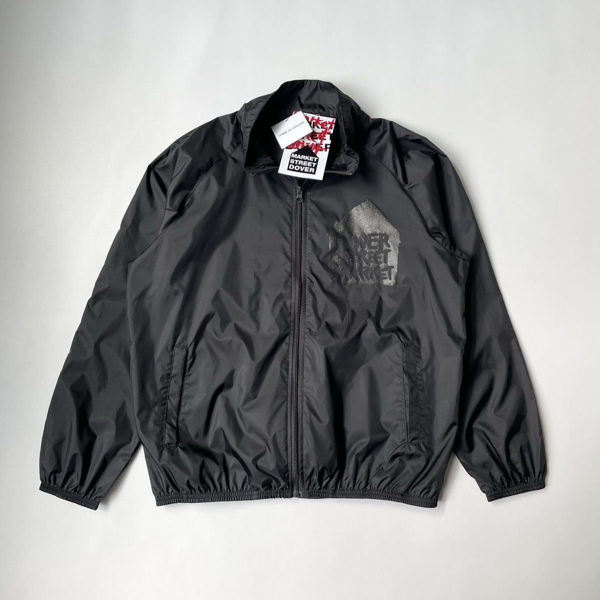 Comme des Garcons Glitter DSM Logo Nylon Jacket | Grailed