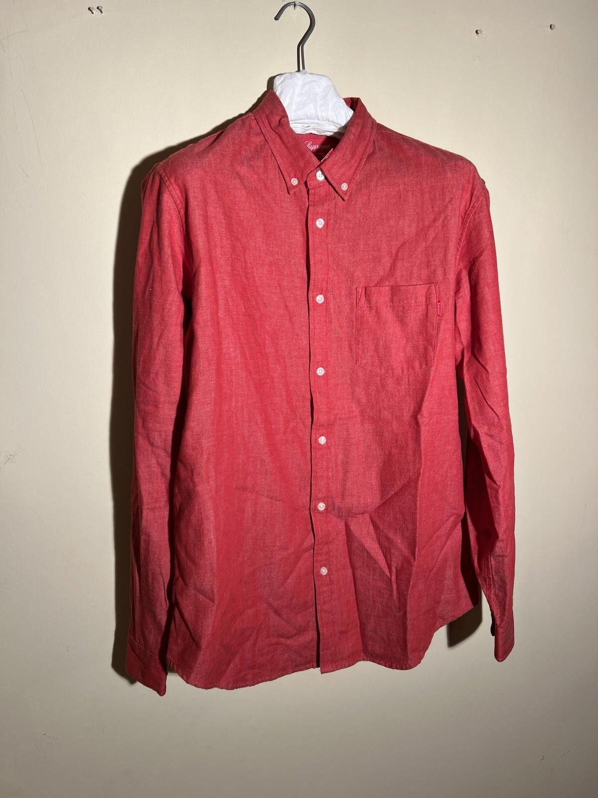 Supreme SS12 SUPREME DENIM SHIRT RED LARGE 2012 Size US L / EU 52-54 / 3 - 3 Thumbnail