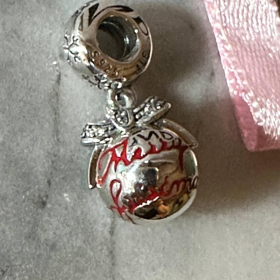 pandora Authentic Pandora Merry Christmas Bauble Ornament 792008CZ R Size ONE SIZE - 3 Thumbnail
