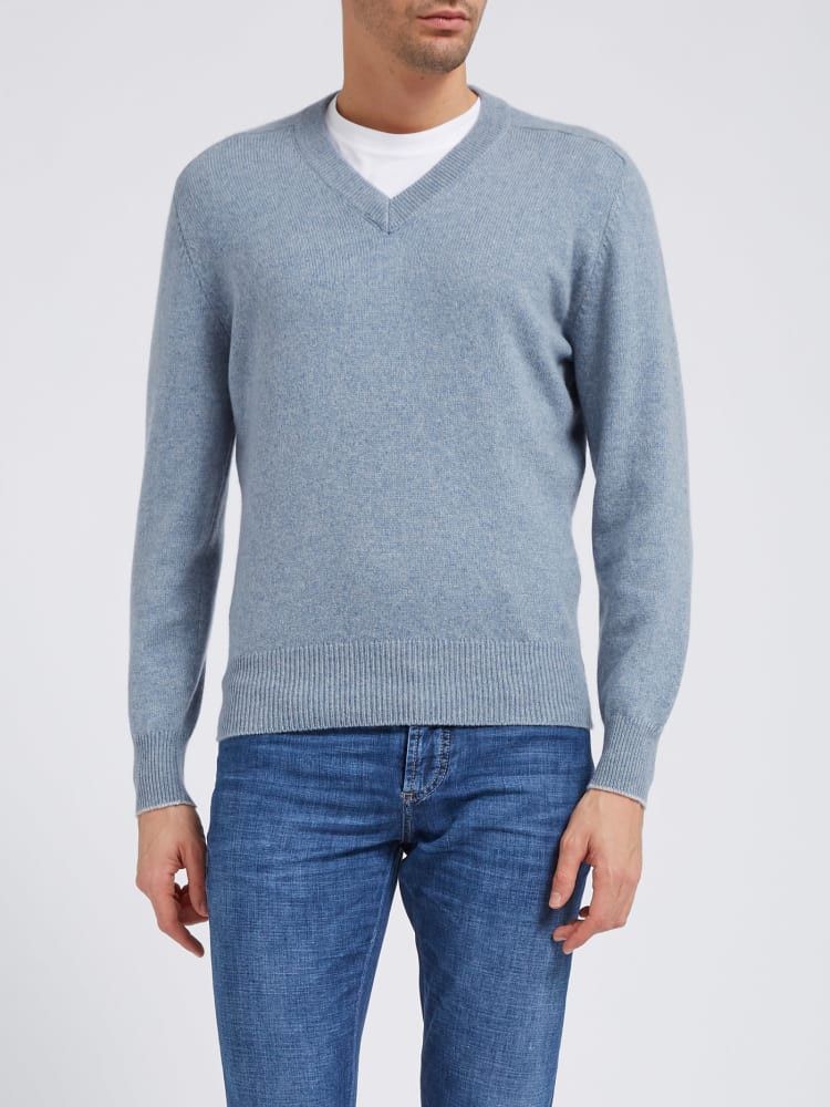 Brunello Cucinelli o1w1db10924 Cashmere Sweater in Blue Size US M / EU 48-50 / 2 - 1 Preview