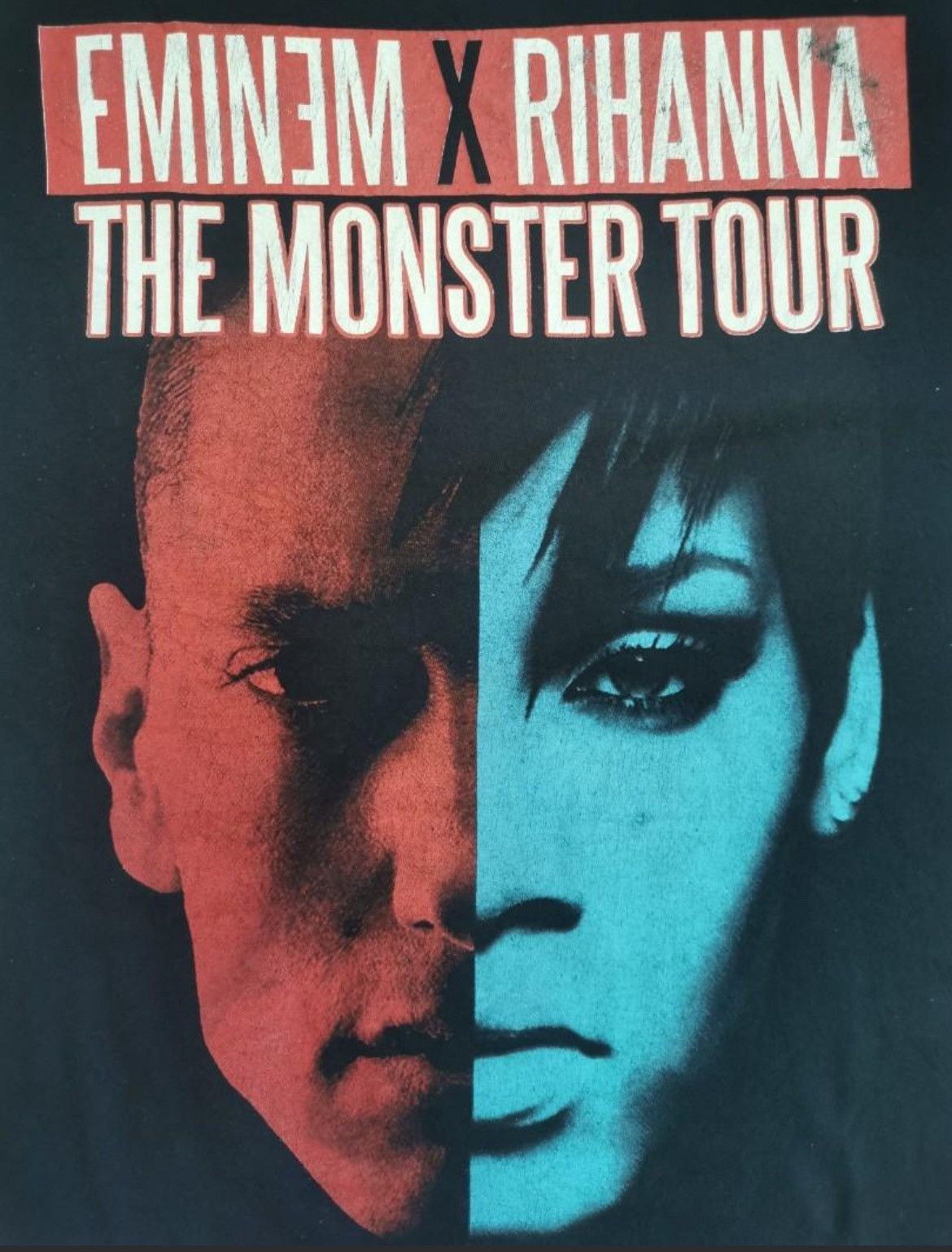 Band Tees × Eminem Vintage Band Eminem X Rihanna The Monster Tour 2014 Size US L / EU 52-54 / 3 - 2 Thumbnail