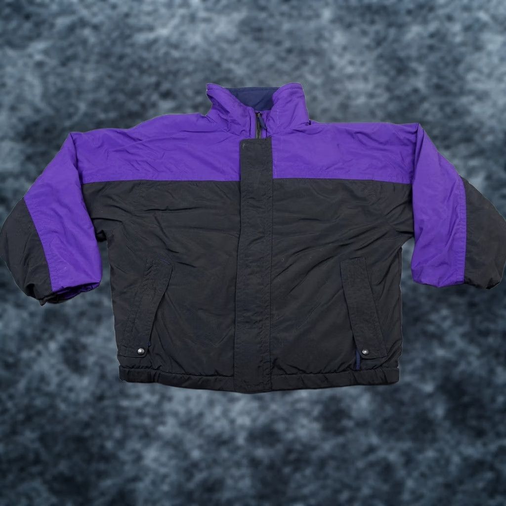 Lands' End VINTAGE Lands' End Jacket Mens M Purple Puffer Coat Insulated Nylon Lining Short Zip 90s Casual Mens Size US M / EU 48-50 / 2 - 1 Thumbnail