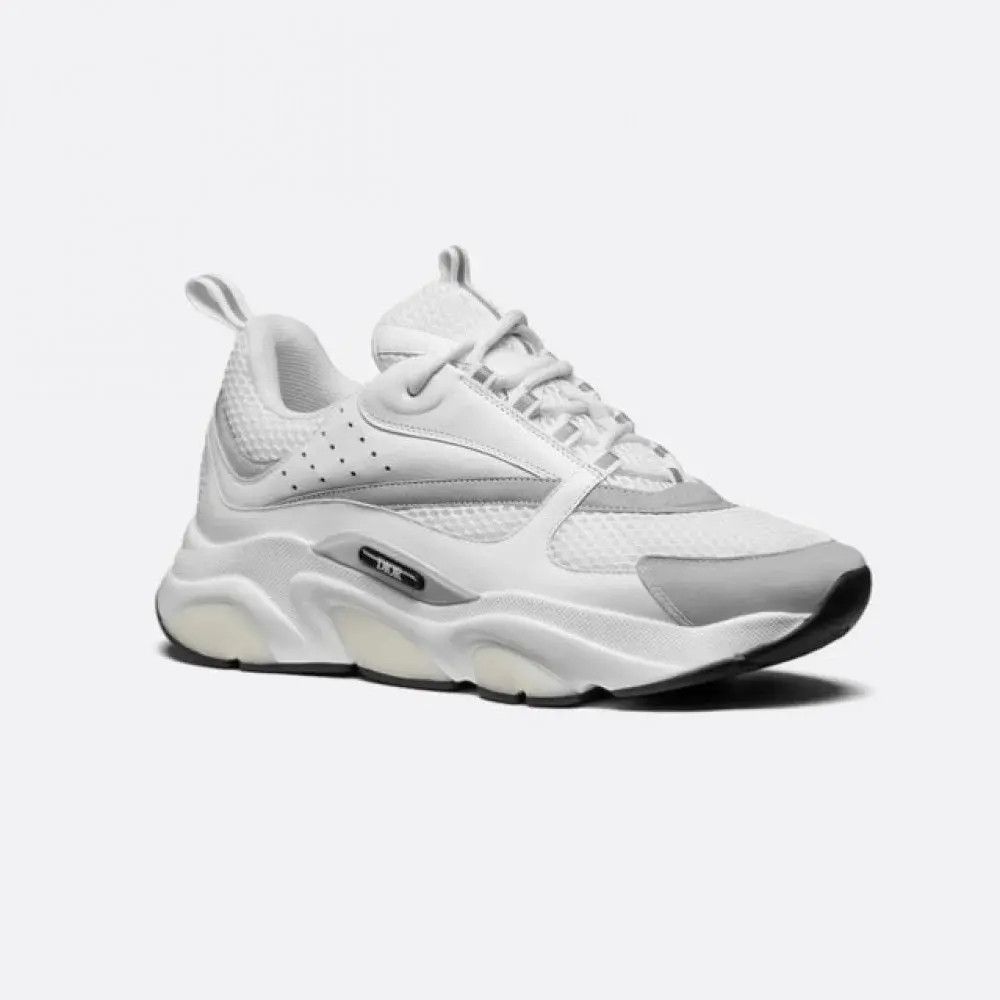 Dior o1w1db10825 3SN231 B22 Low-Top Sneakers in White/Silver Size US 15 / EU 48 - 3 Thumbnail