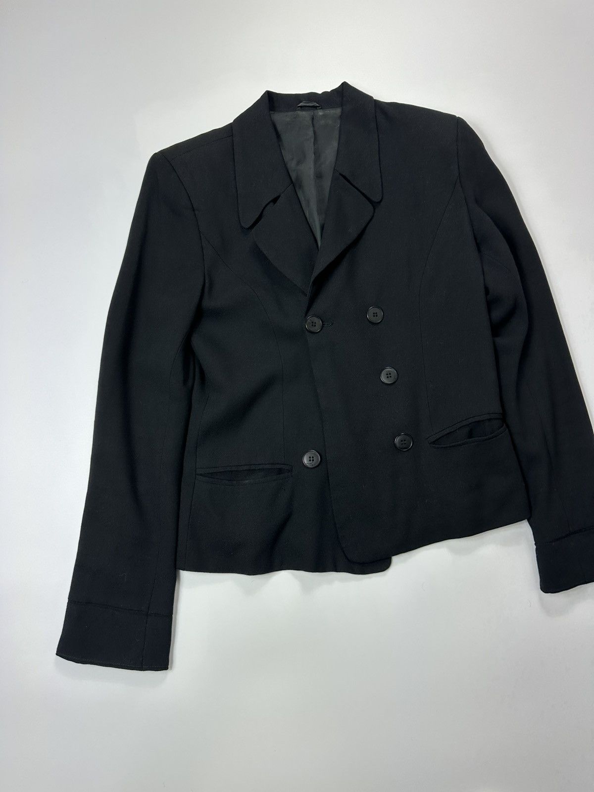 Burberry Thomas Burberry Wool Blazer Women's Black Size M / US 6-8 / IT 42-44 - 5 Thumbnail