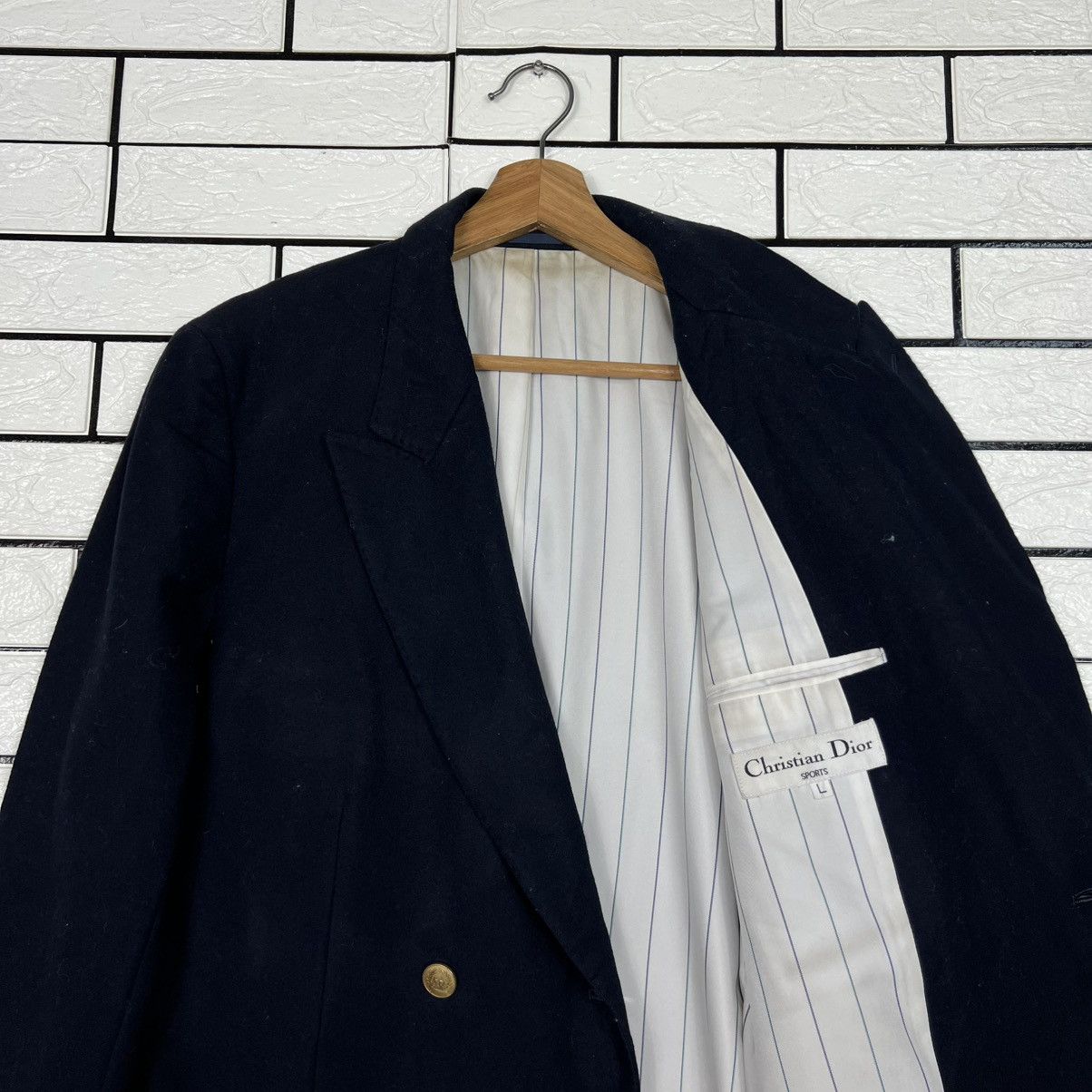 Christian Dior Monsieur CHRISTIAN DIOR SPORTS Double Breasted Wool Coat #4122-C187 Size L / US 10 / IT 46 - 9 Thumbnail