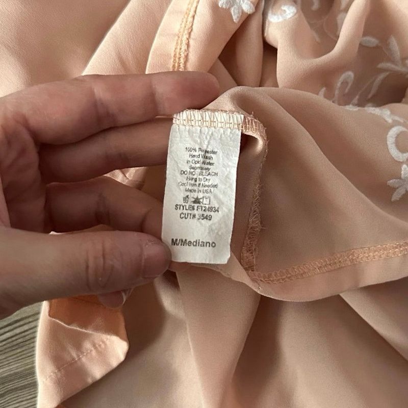 Other jella couture peach and white embroidered blouse top Size M / US 6-8 / IT 42-44 - 4 Thumbnail