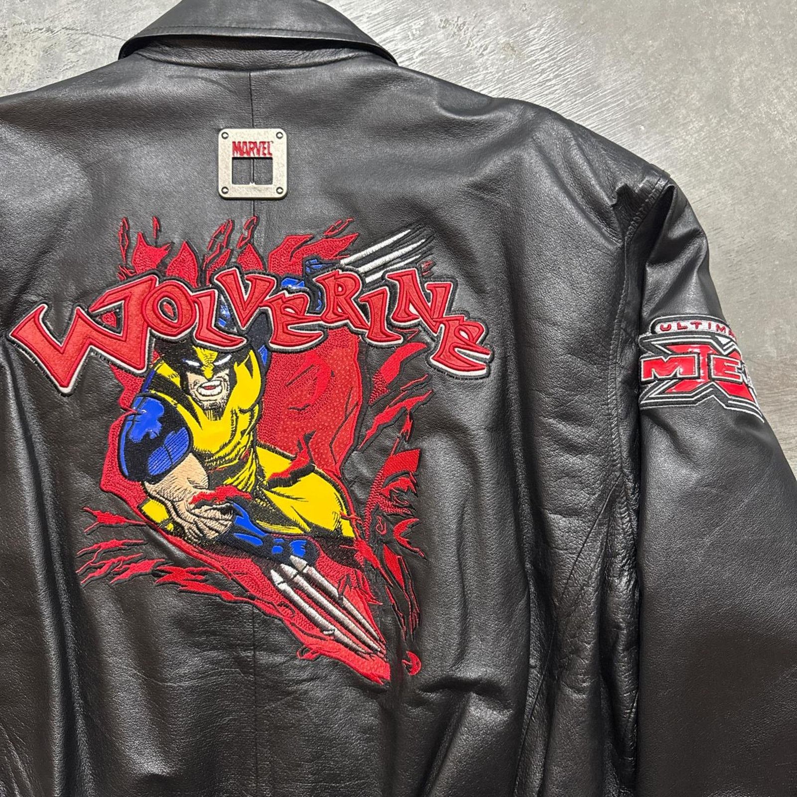Marvel Comics × Vintage Vintage 2002 Marvel Wolverine Ultimate X-Men Leather Jacket Size US XL / EU 56 / 4 - 2 Thumbnail