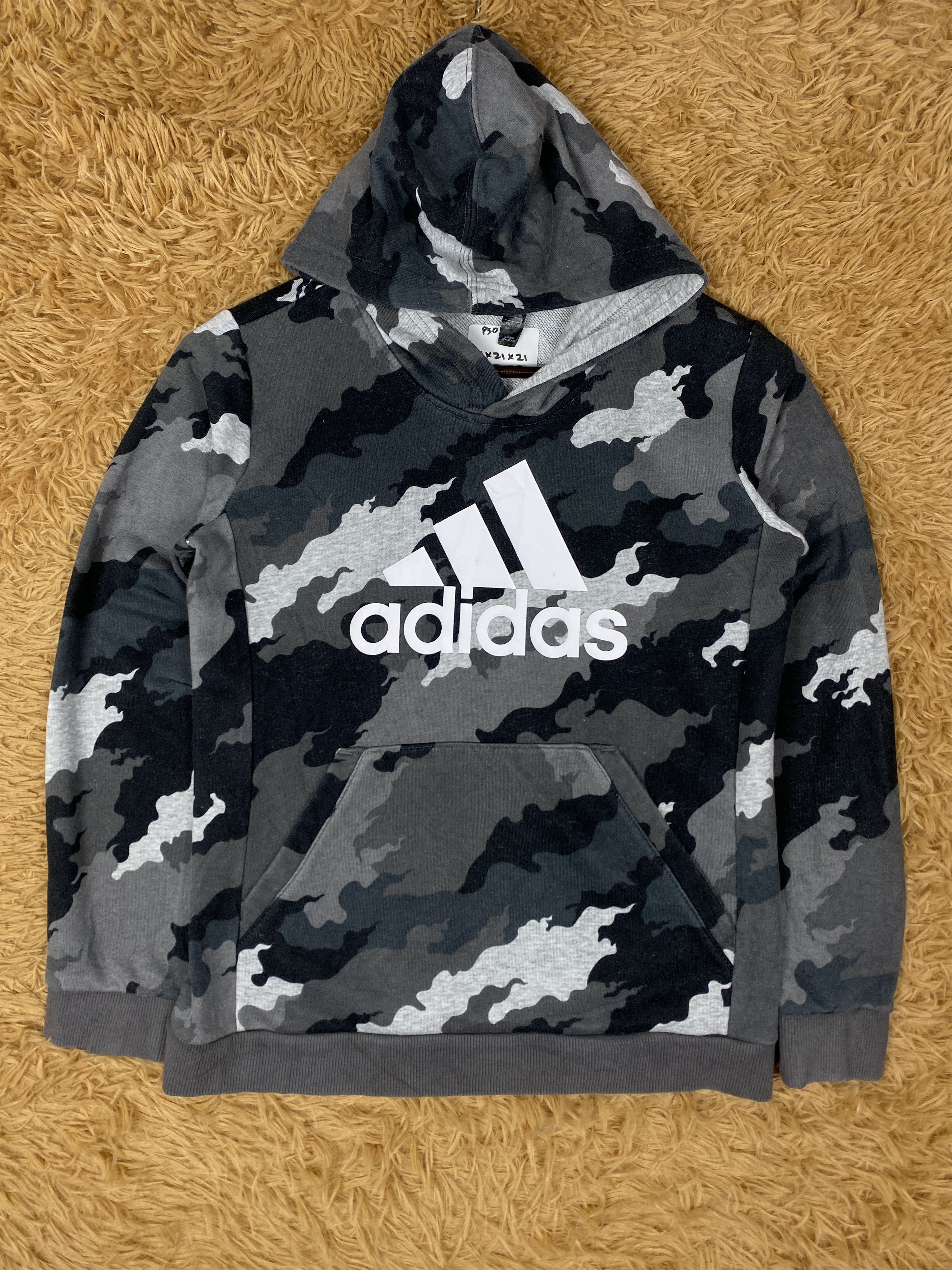 Adidas Vintage Adidas Camouflage Big Logo Pullover Hoodies PS0355 Size US XS / EU 42 / 0 - 1 Thumbnail