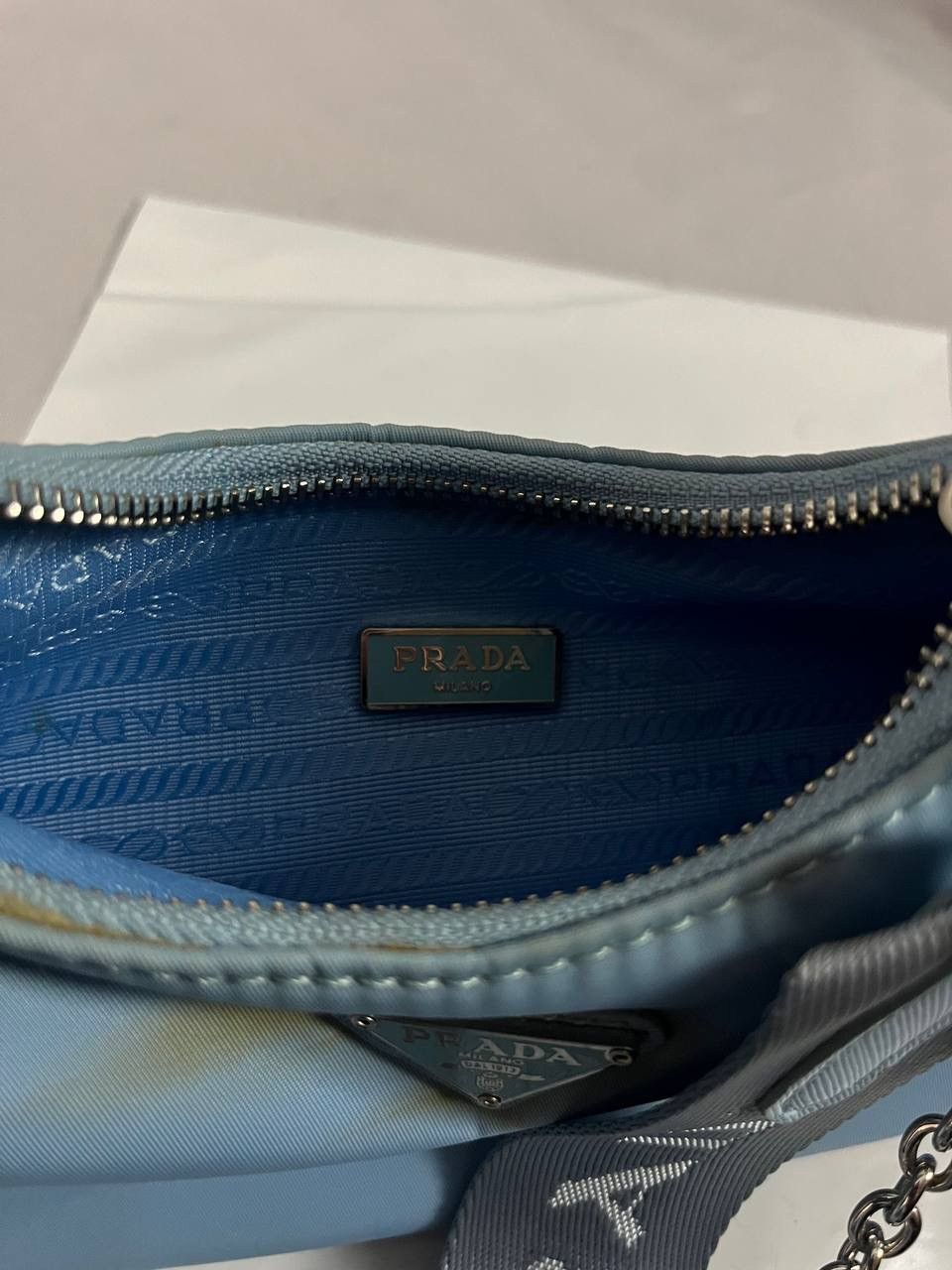 Prada Prada Bag Nylon Blue Size ONE SIZE - 11 Thumbnail