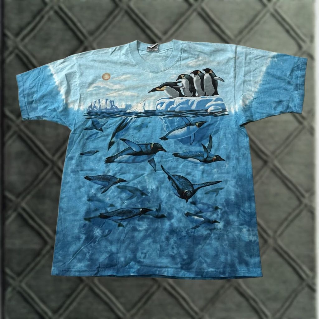 Liquid Blue VINTAGE Liquid Blue Penguins AOP Shirt XL Tie Dye Hippie 90s Grateful Dead Mens Size US XL / EU 56 / 4 - 1 Thumbnail