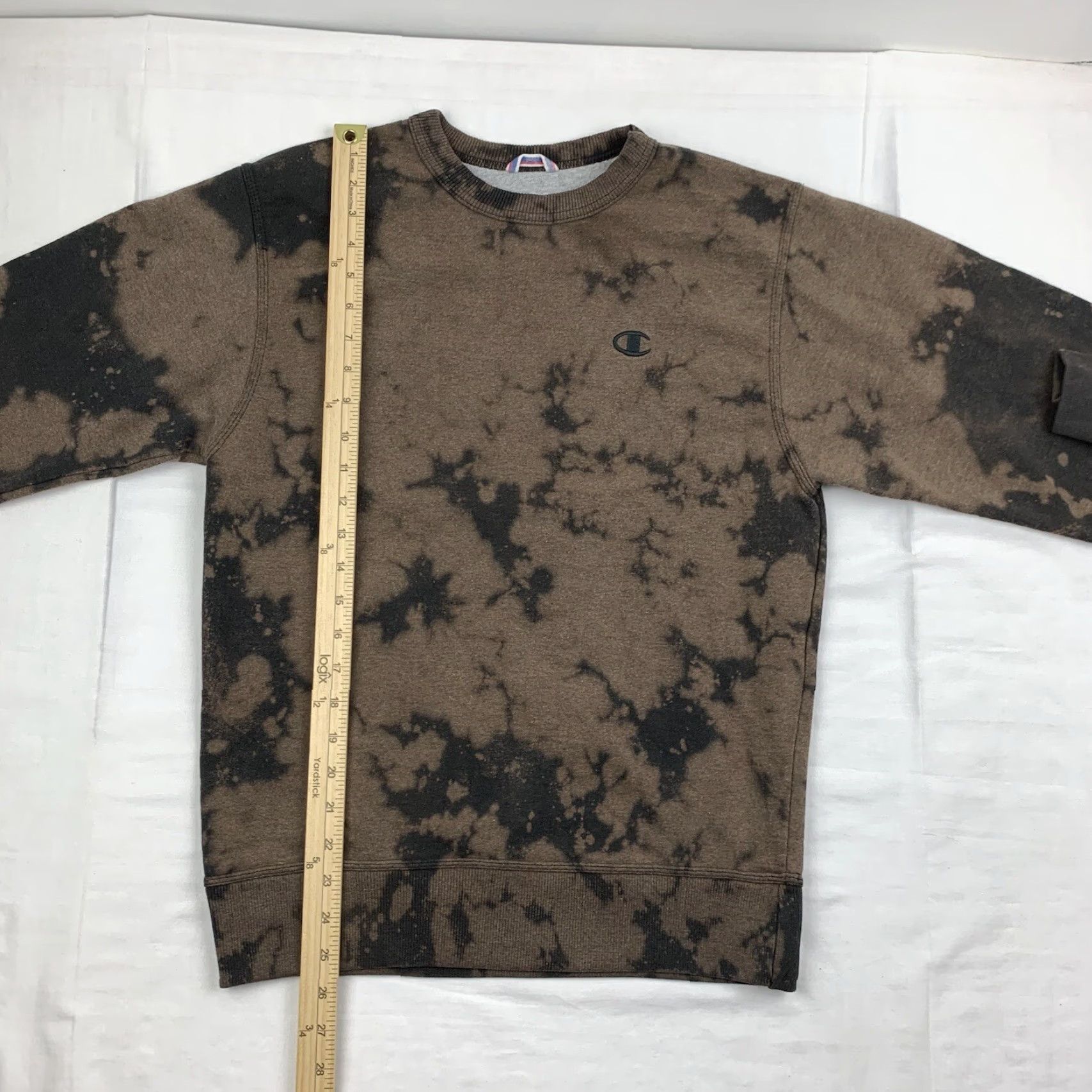 Champion VINTAGE Champion Sweatshirt Men Small Black Bleach Dyed Crewneck Pullover Y2K Grunge Size US S / EU 44-46 / 1 - 4 Thumbnail
