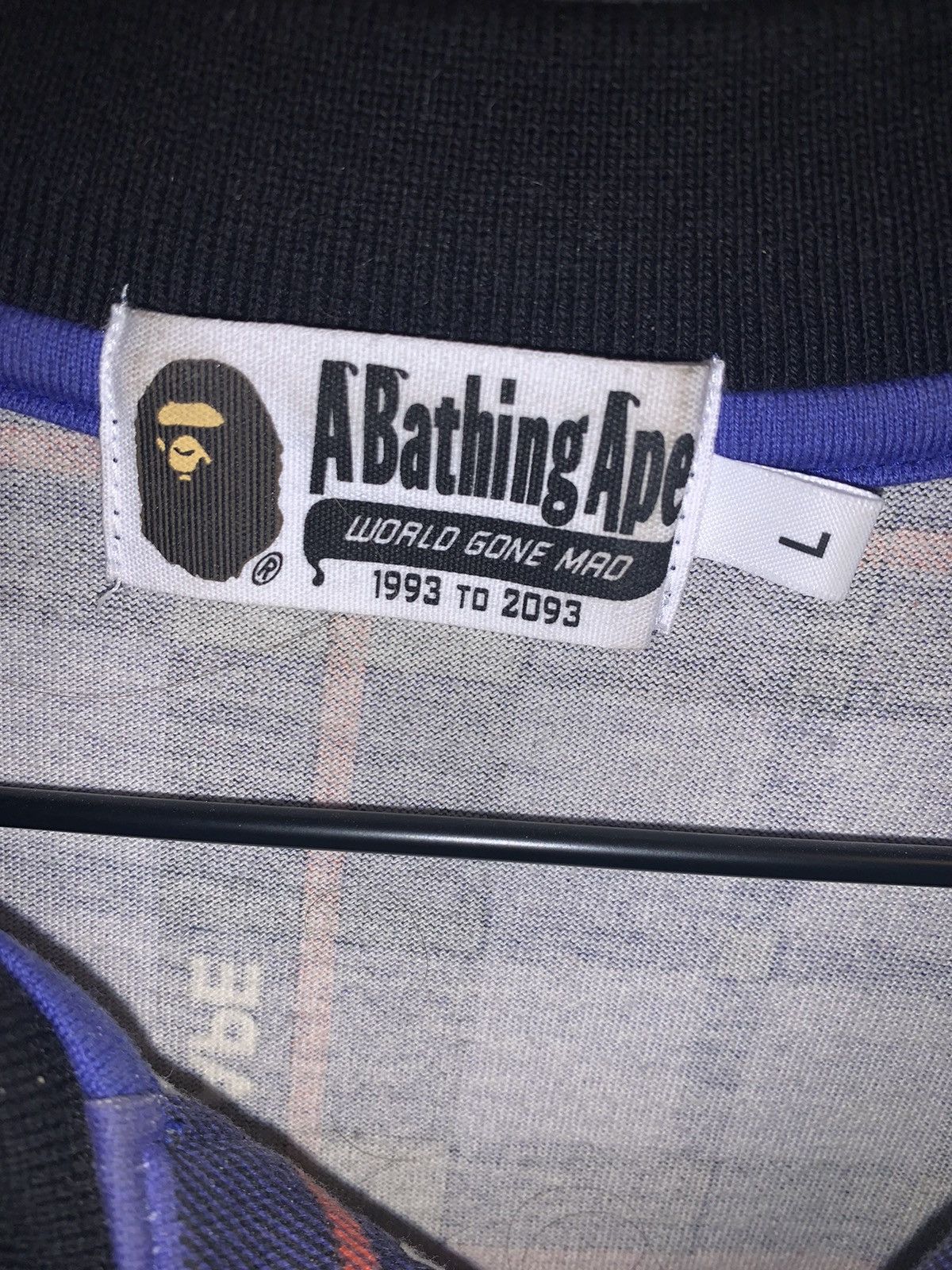 Bape Bape Logo Check Polo Size US L / EU 52-54 / 3 - 3 Thumbnail