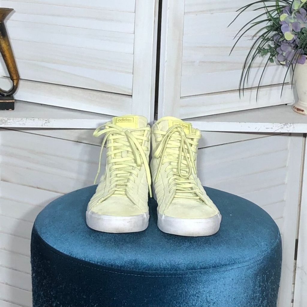 Adidas Adidas women's Basket shoes lime green suede high top 7.5 Size US 7.5 / IT 37.5 - 4 Thumbnail