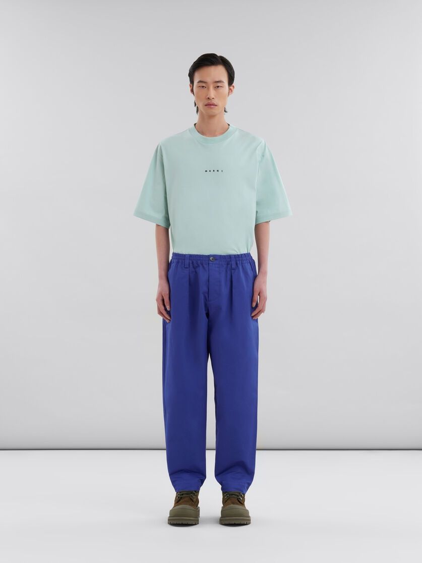 Marni o1w1db10625 Organic Gabardine Trousers in Blue Size US 36 / EU 52 - 2 Thumbnail