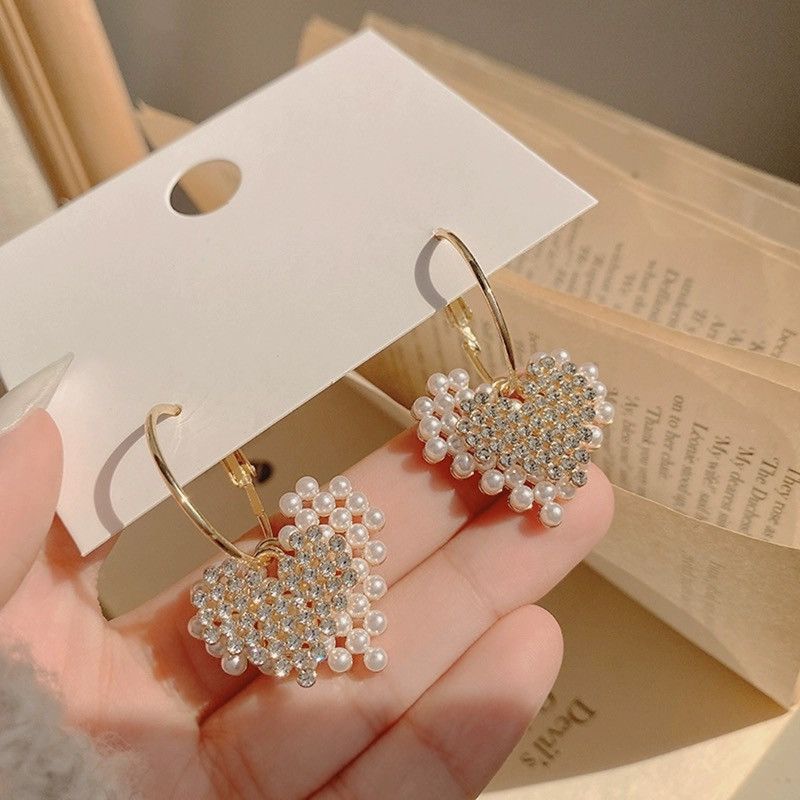 Other Love Heart Dangle Drop Earrings for Women Size ONE SIZE - 3 Thumbnail