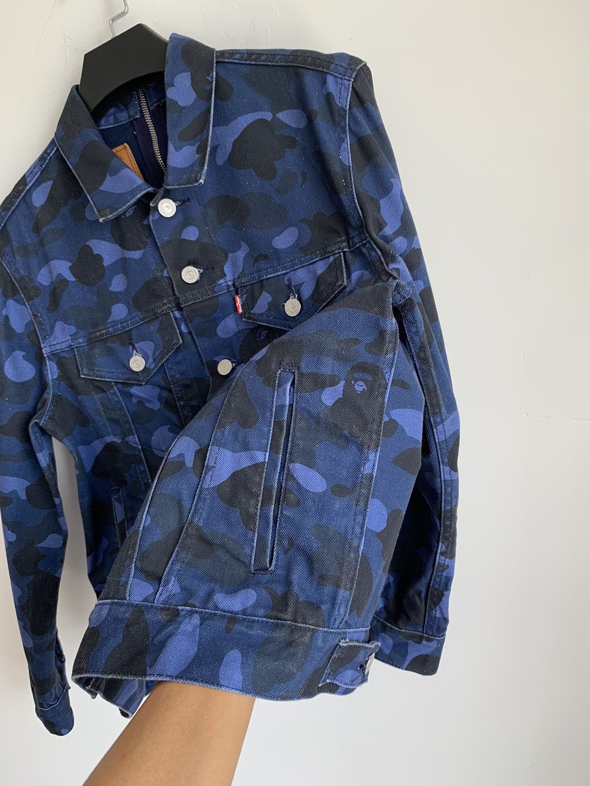 Bape Levis x Bape Blue Camo Trucker Jacket Size US XS / EU 42 / 0 - 16 Thumbnail