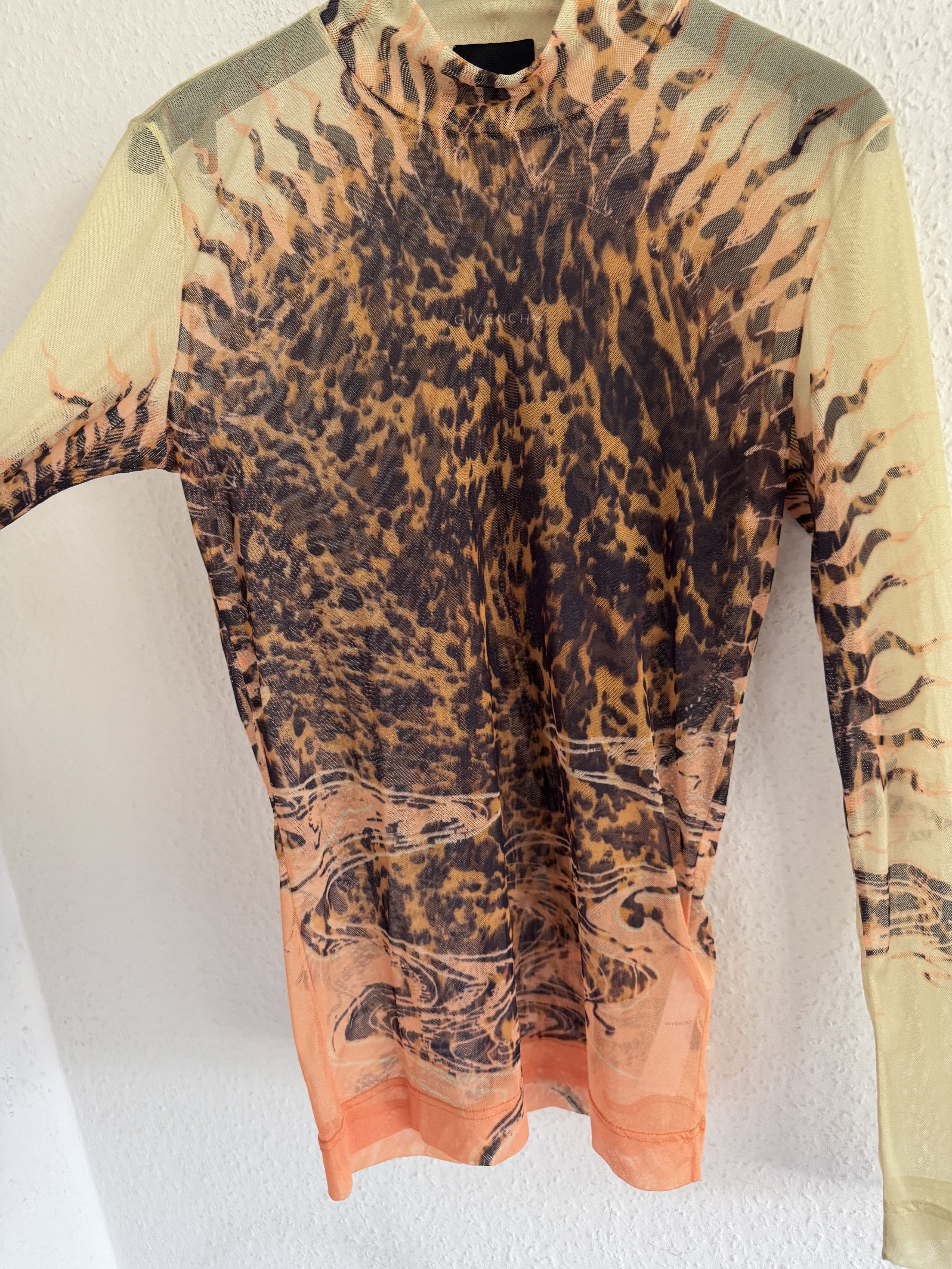 Givenchy Marble Sun Mesh Long Sleeve Top Size US XS / EU 42 / 0 - 4 Thumbnail