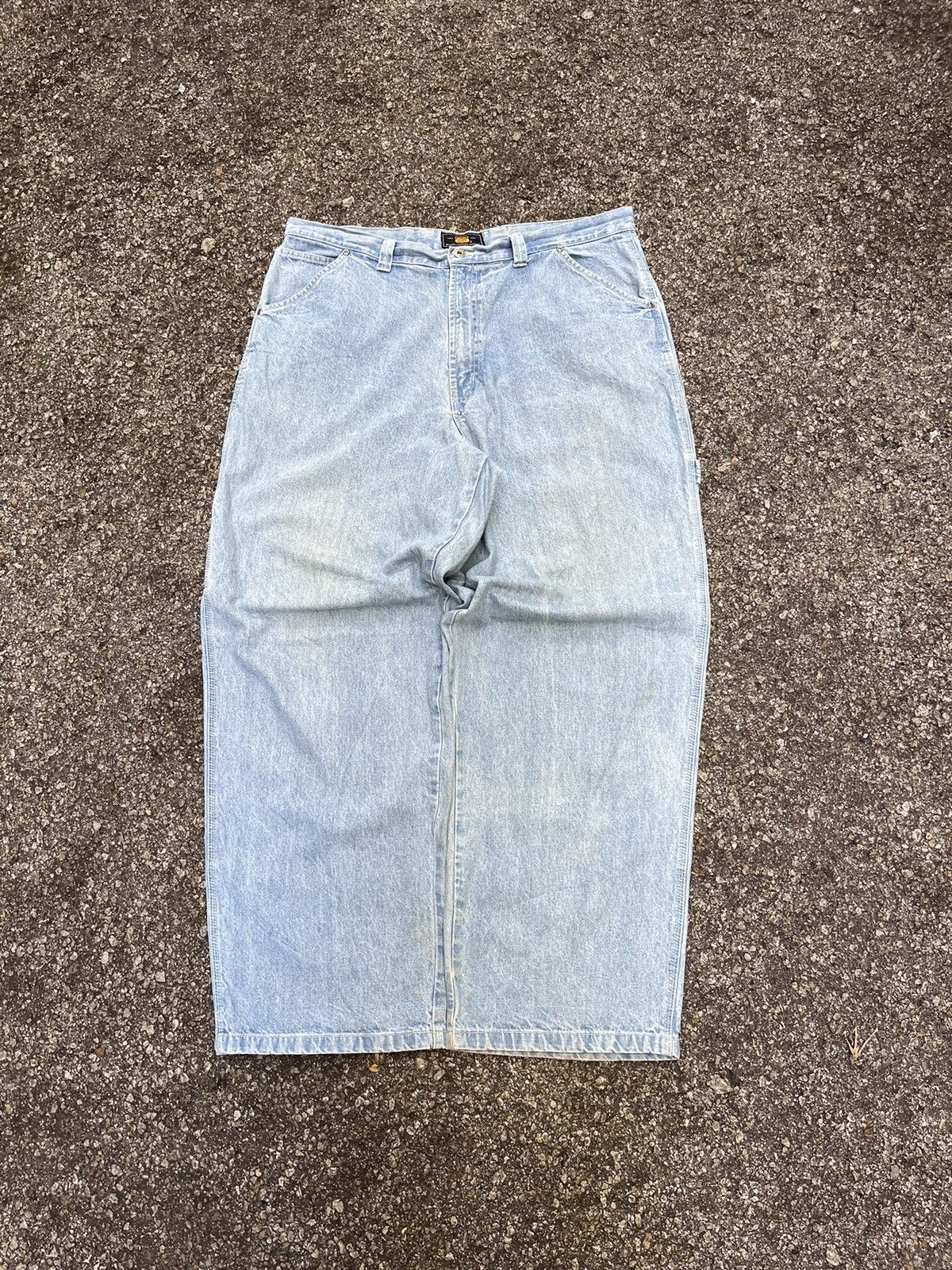 JNCO Crazy Vintage Y2K Baggy Carpenter Jeans Route 66 Denim Size US 40 / EU 56 - 3 Thumbnail
