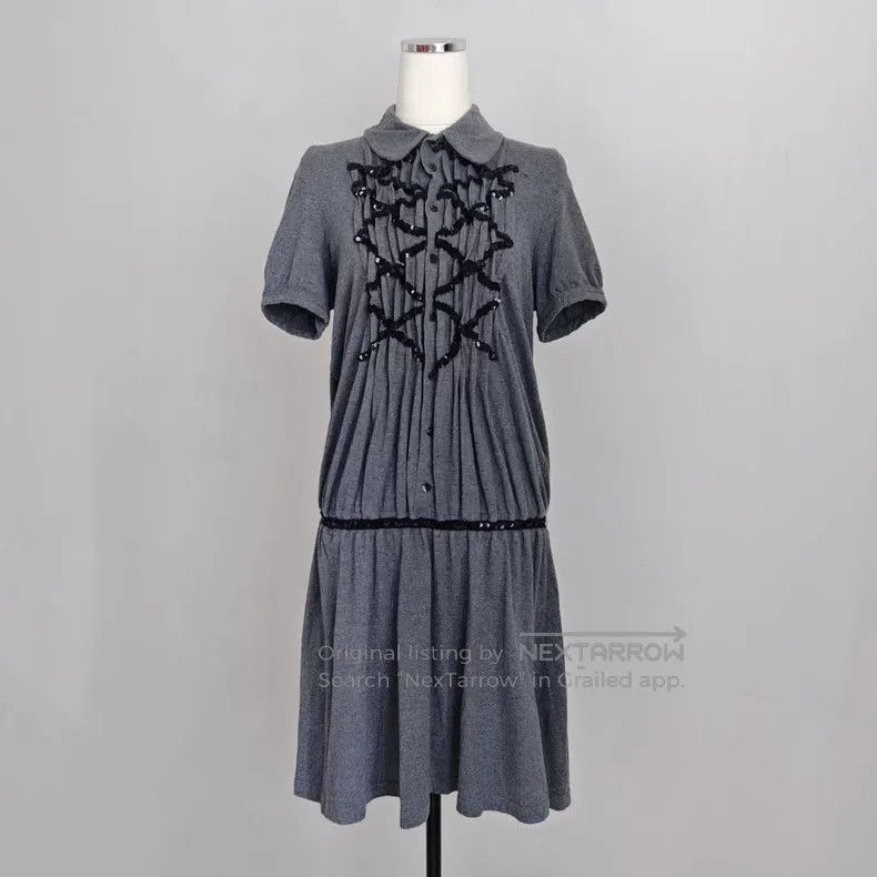 Junya Watanabe Junya Watanabe Round collar ruffled sequined short-sleeve Size XS / US 0-2 / IT 36-38 - 1 Thumbnail