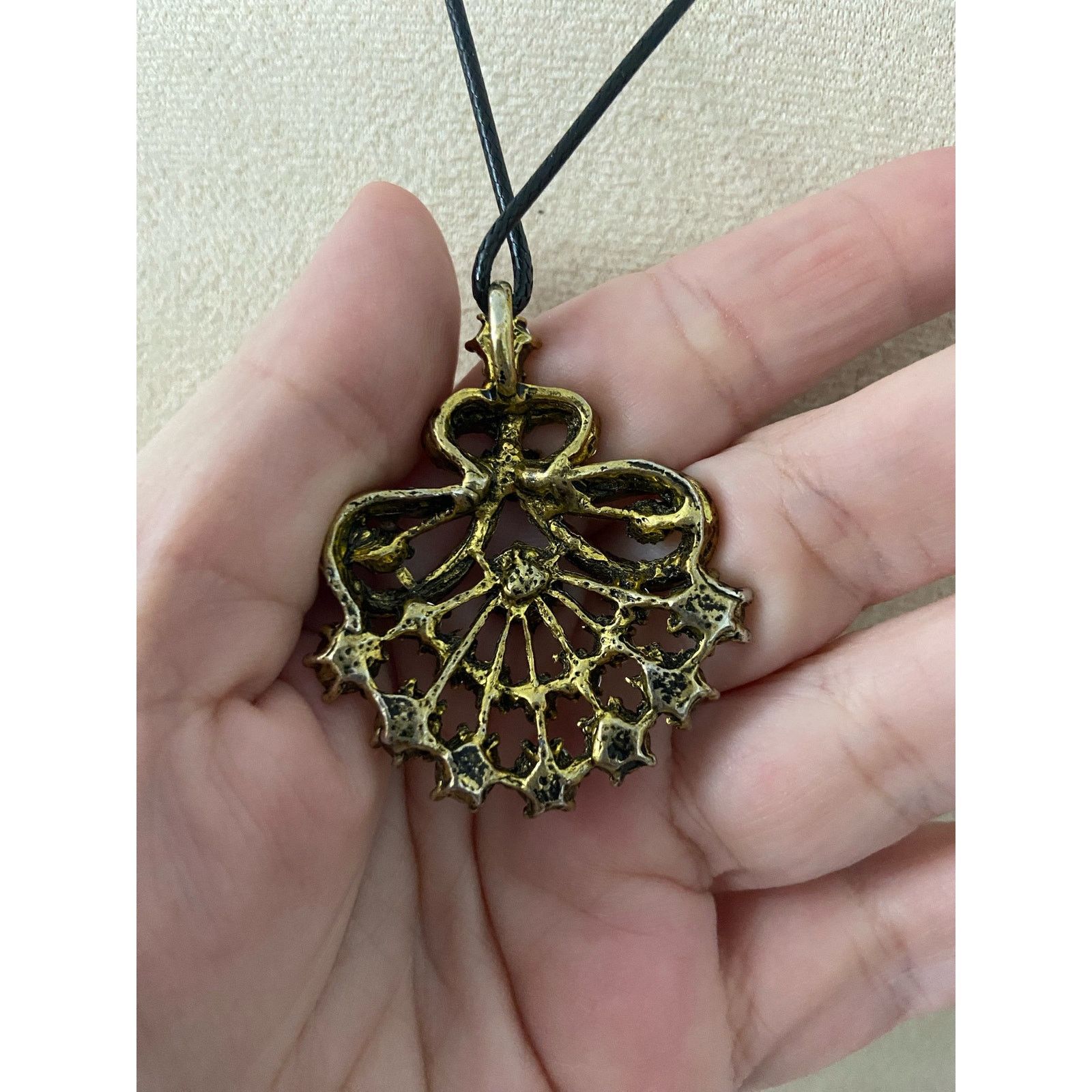 Vintage brown glass pendant necklace Size ONE SIZE - 3 Thumbnail