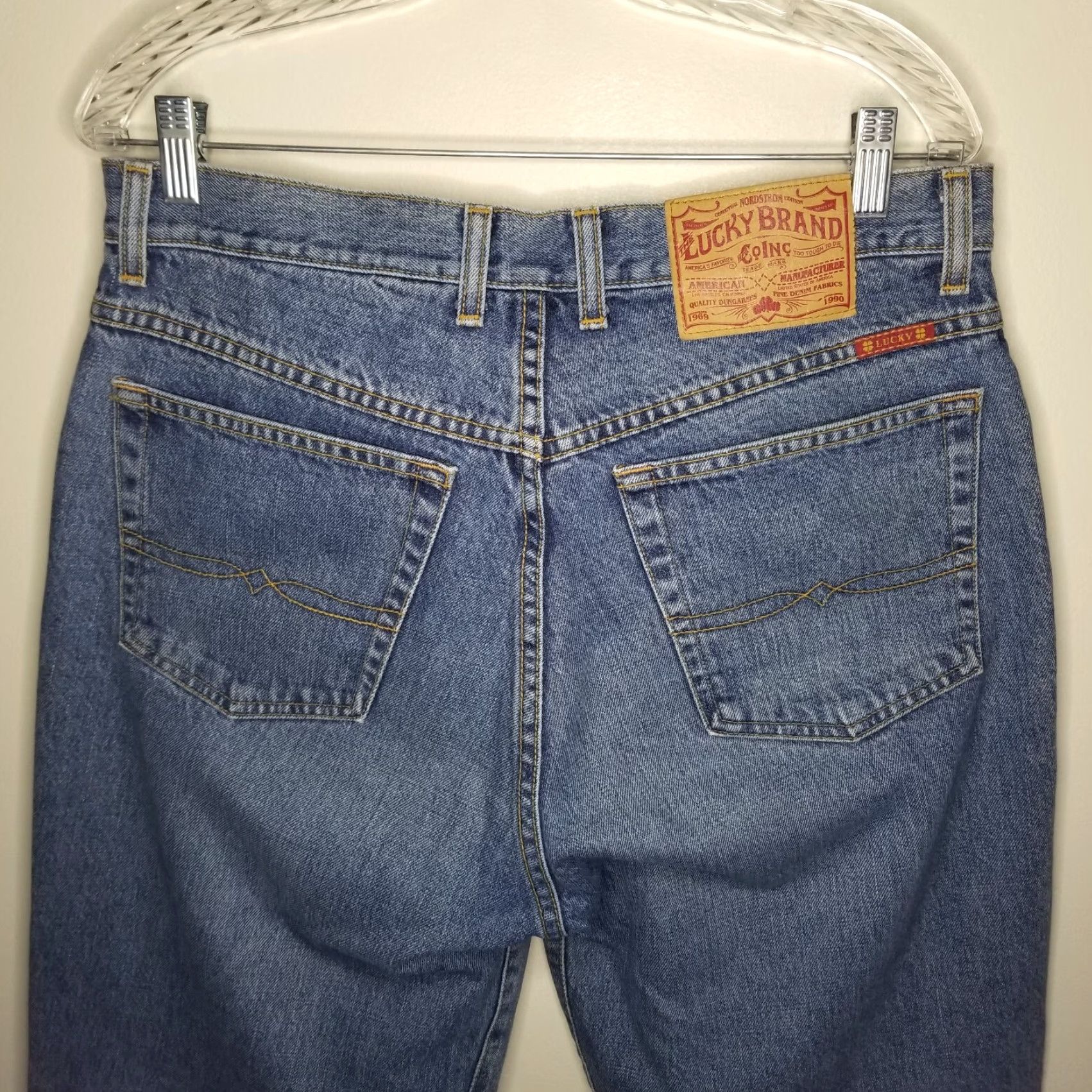 Lucky Brand VINTAGE Lucky Brand Blue Straight Jeans Size 34x32 Mens USA Size US 34 / EU 50 - 5 Thumbnail
