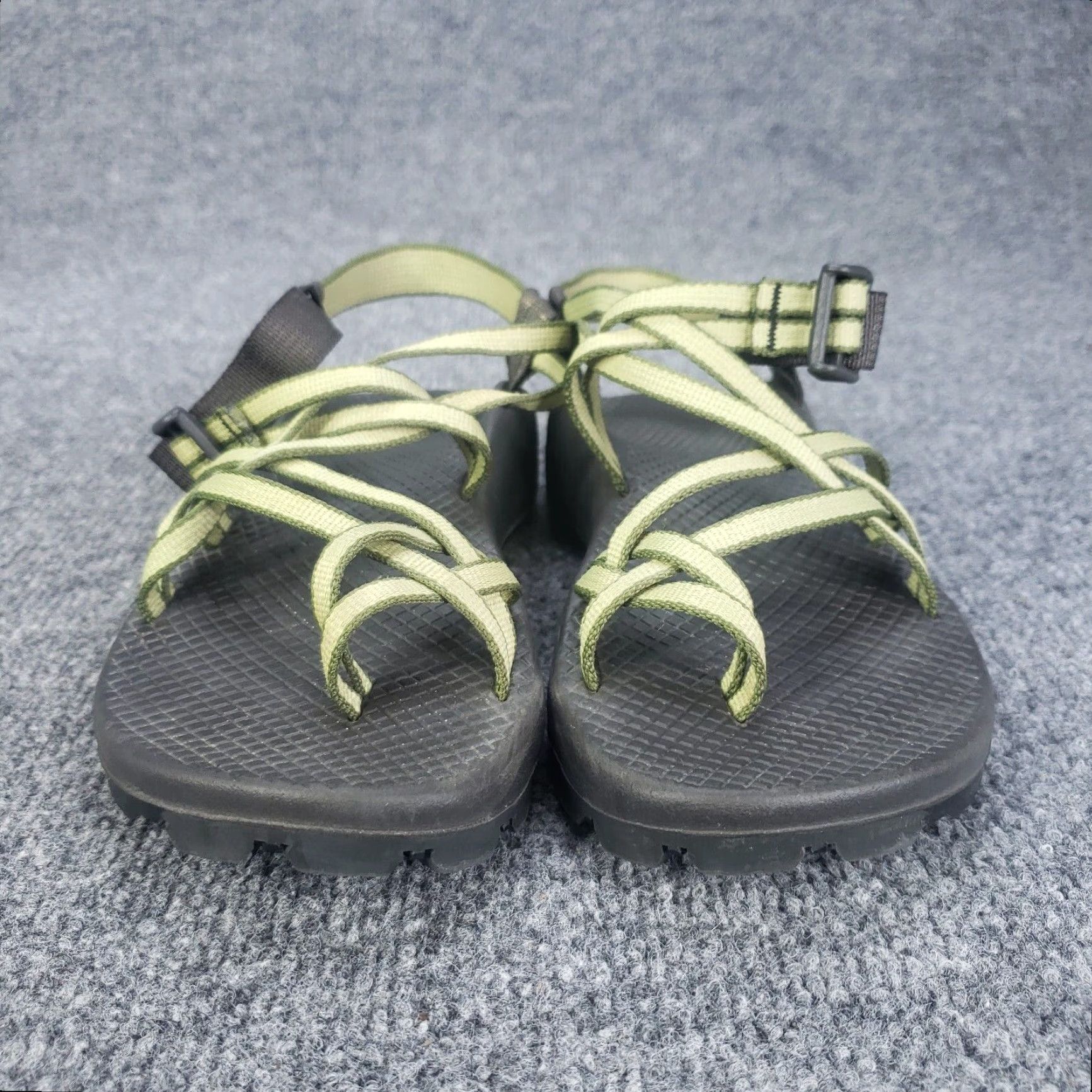 Chaco Chaco Z/Cloud X2 Sandals Womens Size 7 Black Green Kelp Knit Adjustable Casual Size US 8 / IT 38 - 2 Thumbnail