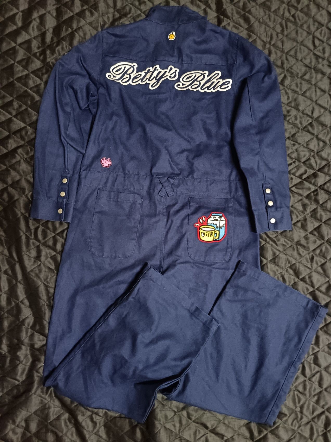 Japanese Brand Betty's Blue Shinji Abe Sukeban Cute Jumpsuit Coveralls Size 25" / US 0 / IT 36 - 9 Thumbnail