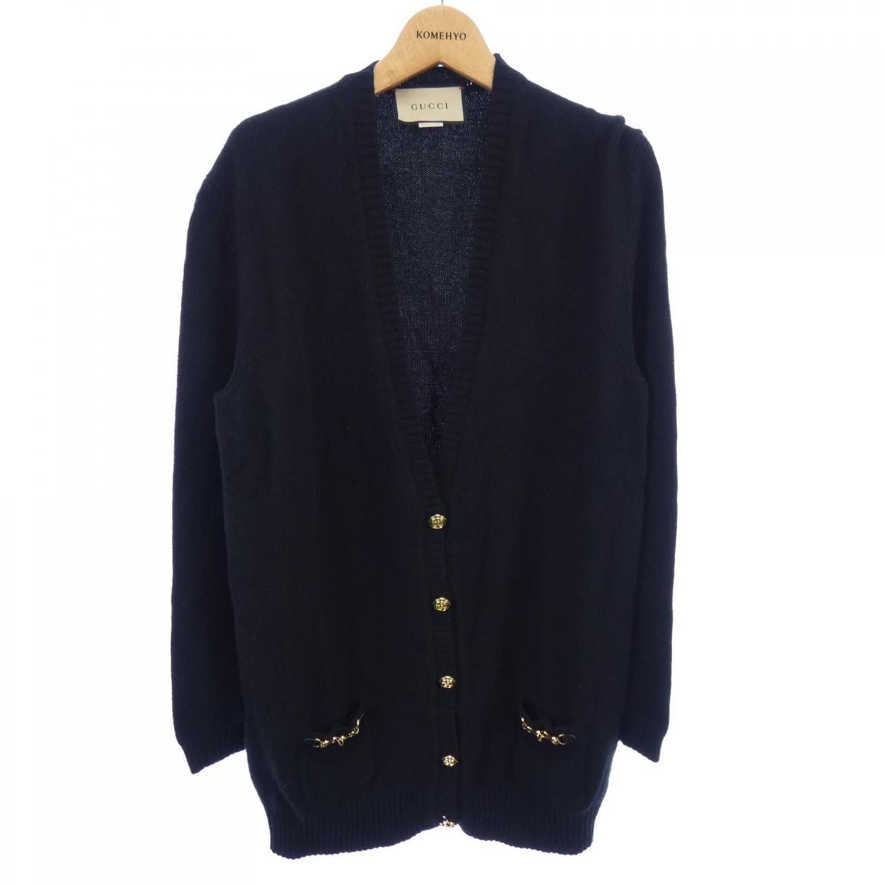 Gucci Gucci Gucci Cashmere Cardigan Textile Tops 678441XKB1R DUTY FREE for USA Size ONE SIZE - 1 Thumbnail