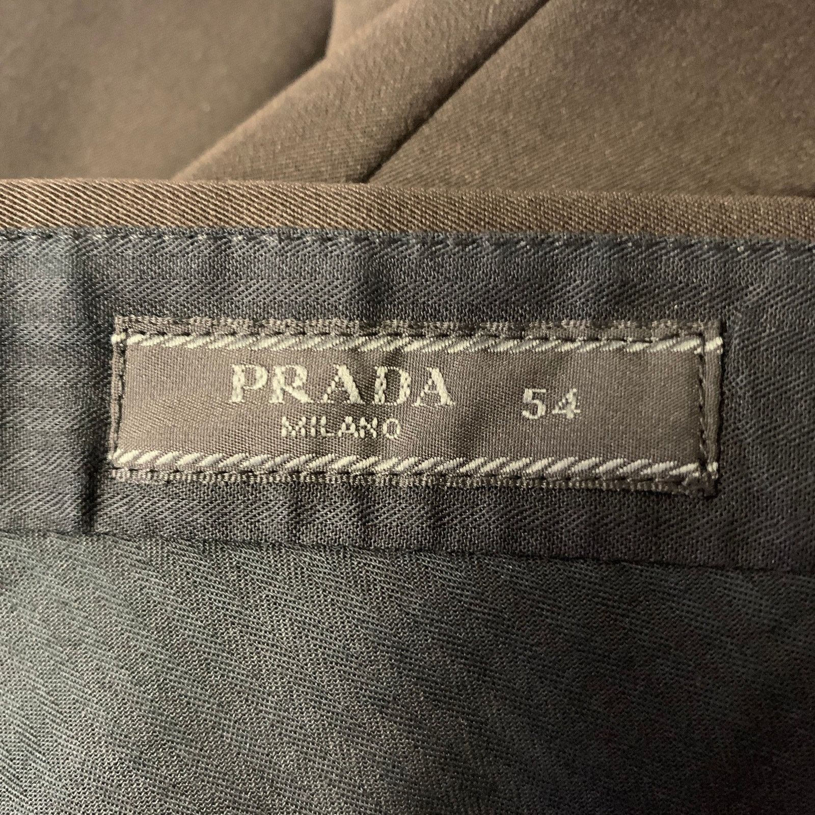 Prada PRADA Size 38 Brown Wool Button Fly Dress Pants Size US 38 / EU 54 - 3 Thumbnail