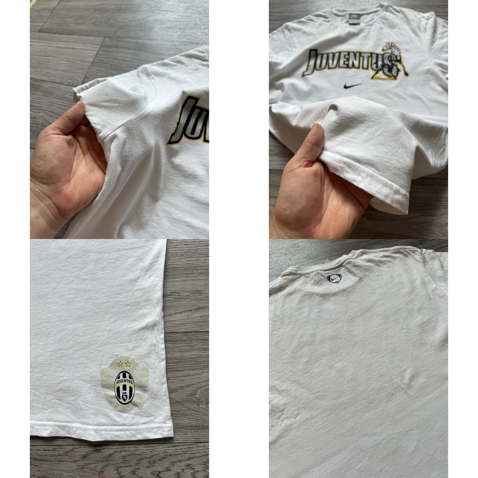 Nike VINTAGE Nike Graphic Tee Juventus White L Mens 2008-09 Zebra Merchandise Shirt T-Shirt Nike Mens L White 2008-09 Zebra Size US L / EU 52-54 / 3 - 8 Thumbnail